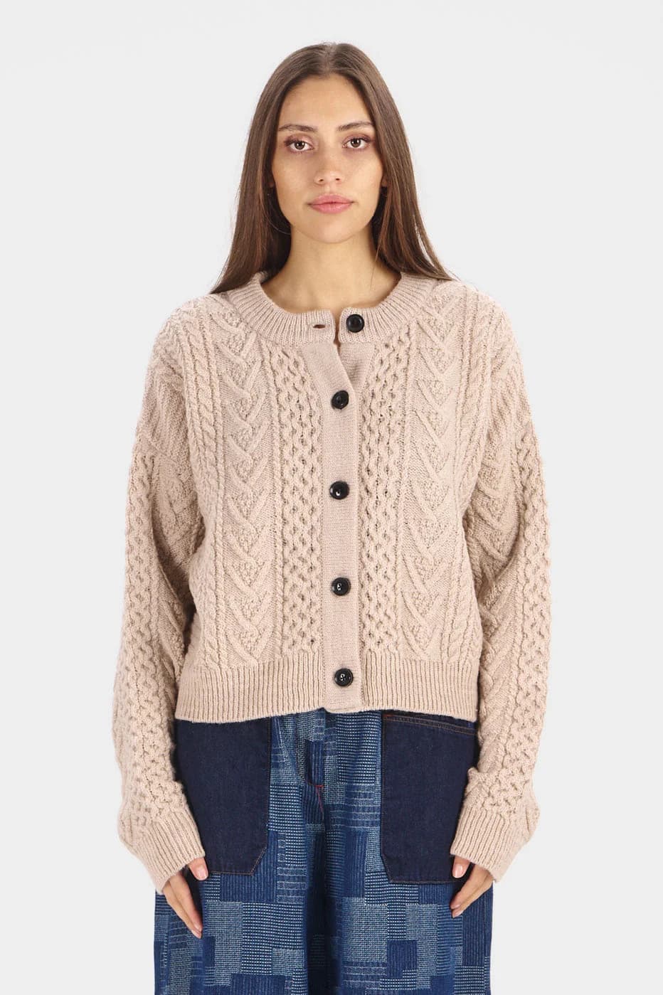 Charlie Lambswool Cardigan - Sand – image 1