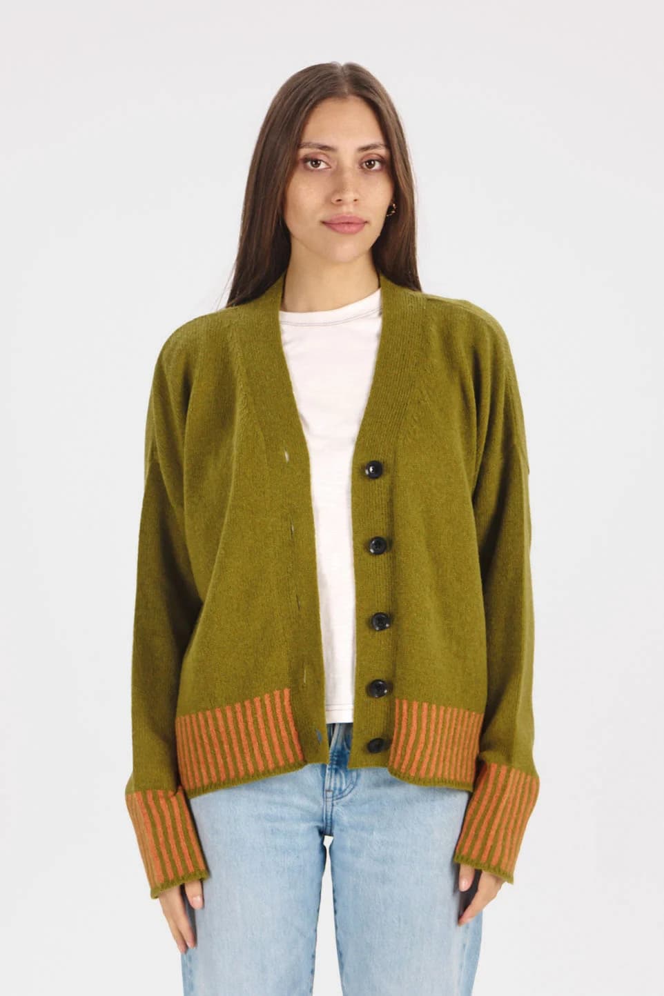 Merino Cardigan - Olive – image 1