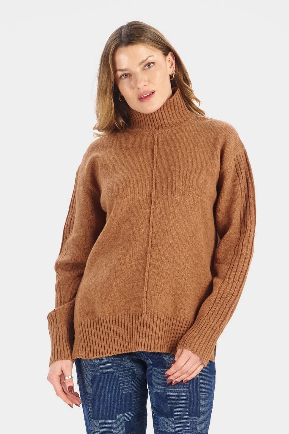 Eliza Merino Jumper - Camel – image 1