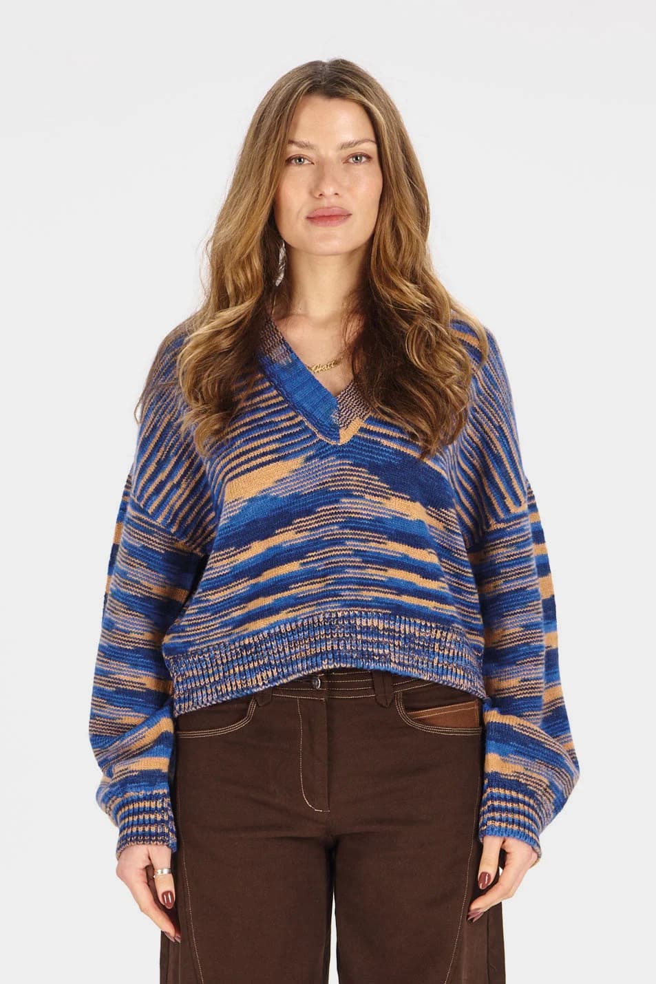 Lambswool Jumper - Blue Space Dye – image 1
