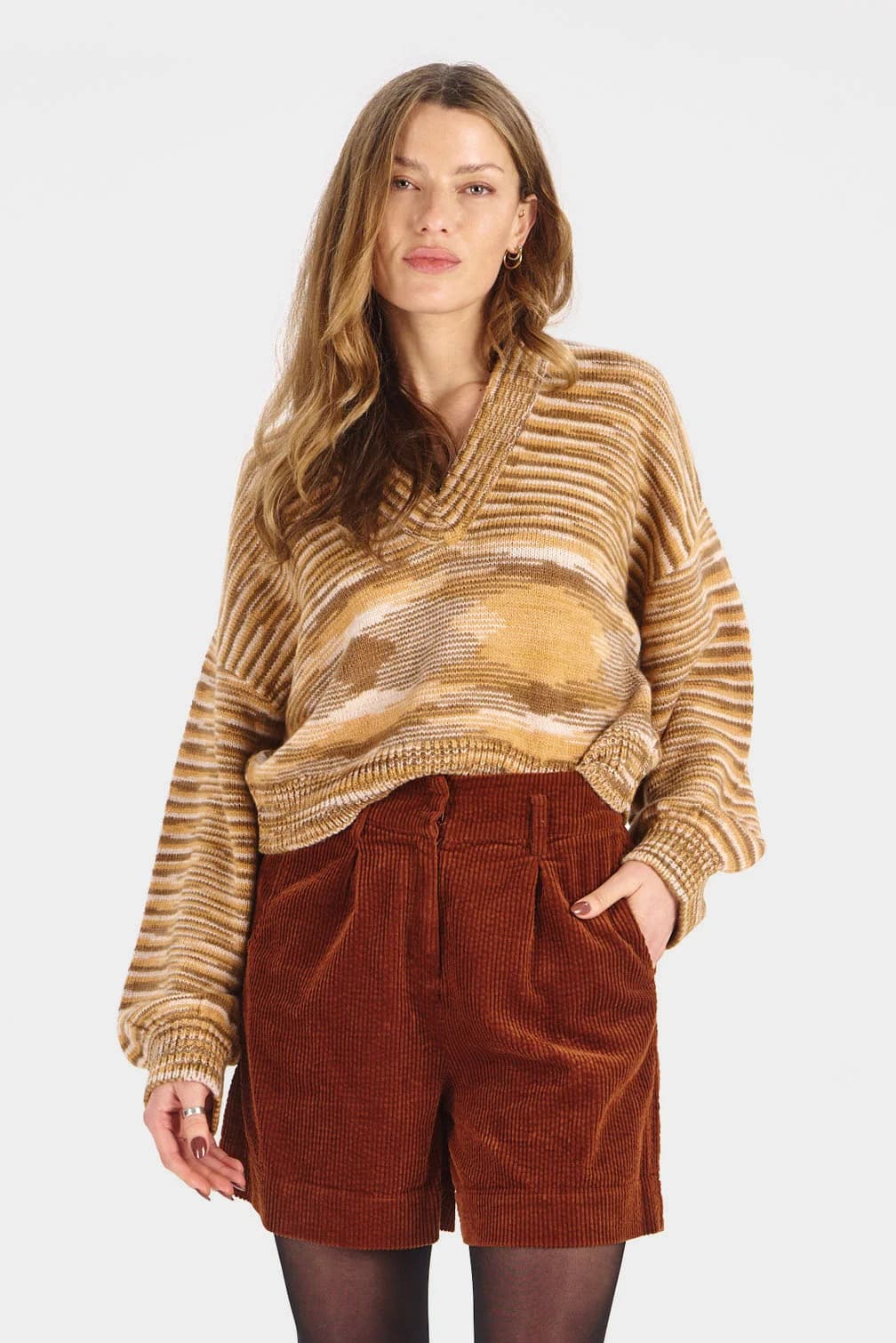 Faith Lambswool Jumper - Sand Space Dye – image 1
