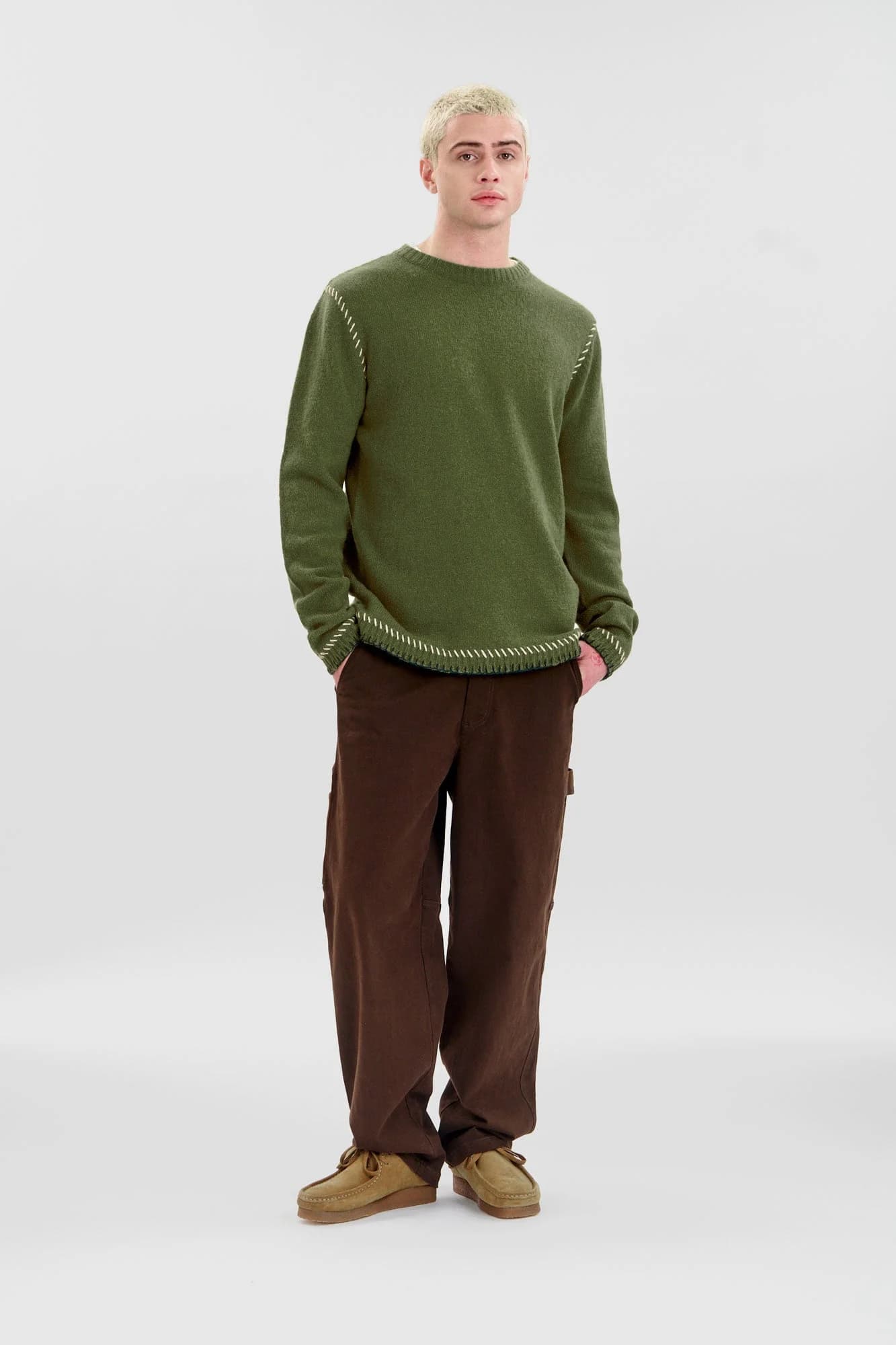 Lambswool Jumper - Olive – image 1