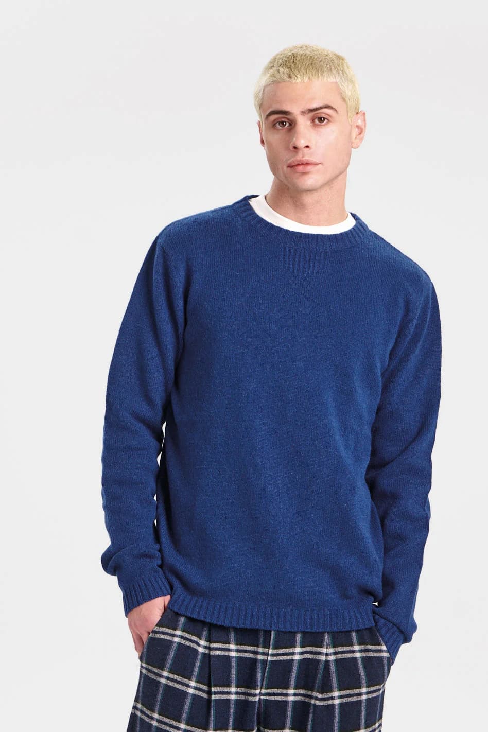 Marco Lambswool Jumper - Navy – image 1
