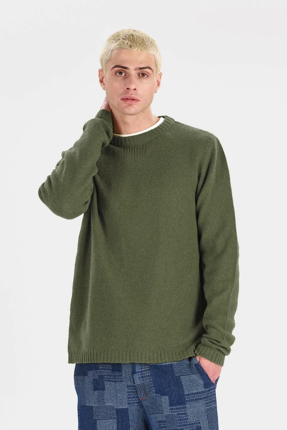 Marco Lambswool Jumper - Olive – image 1