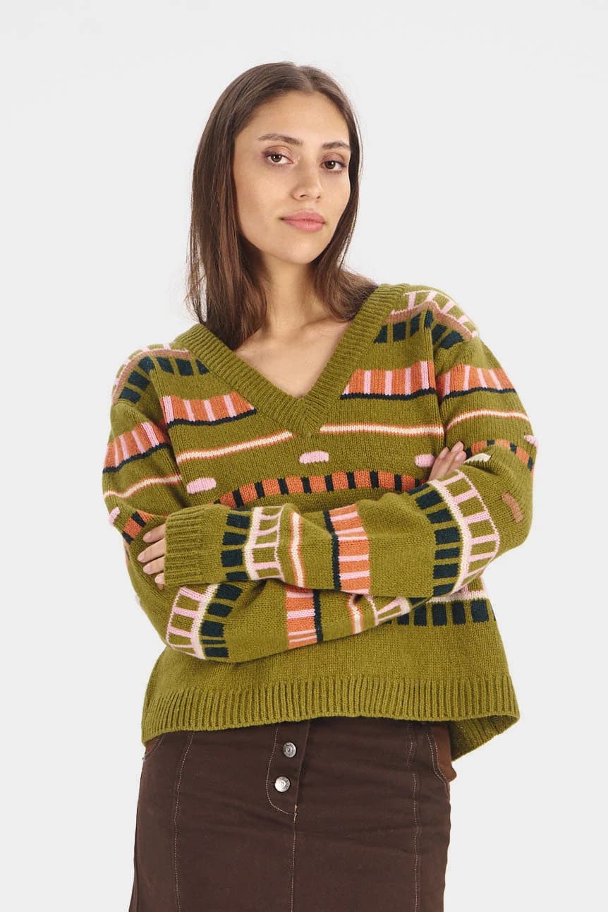 Poppy Merino Jumper - Green – image 1