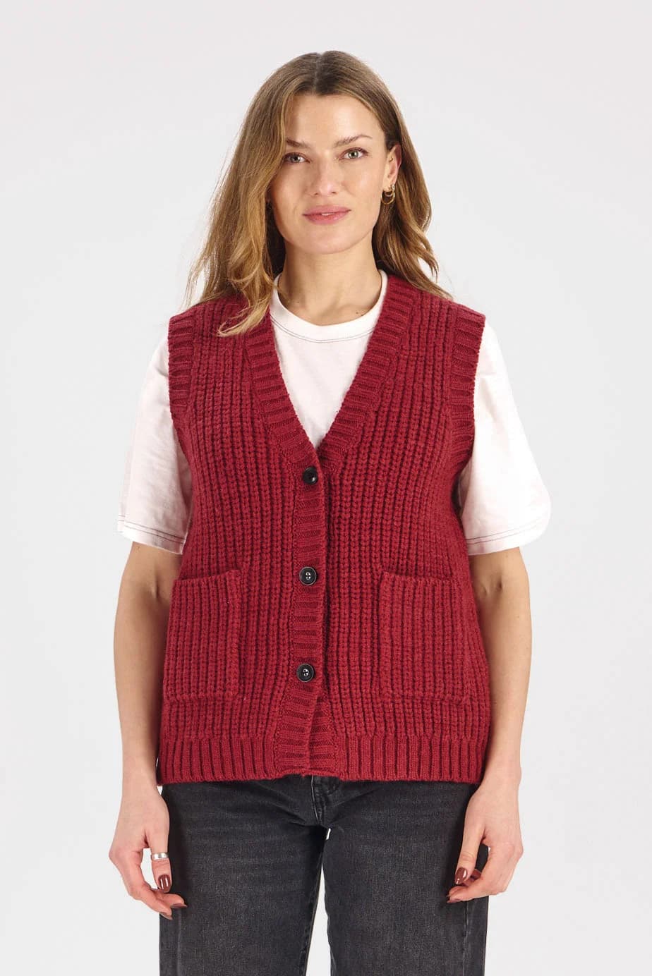 Rio Lambswool Vest - Wine – image 1