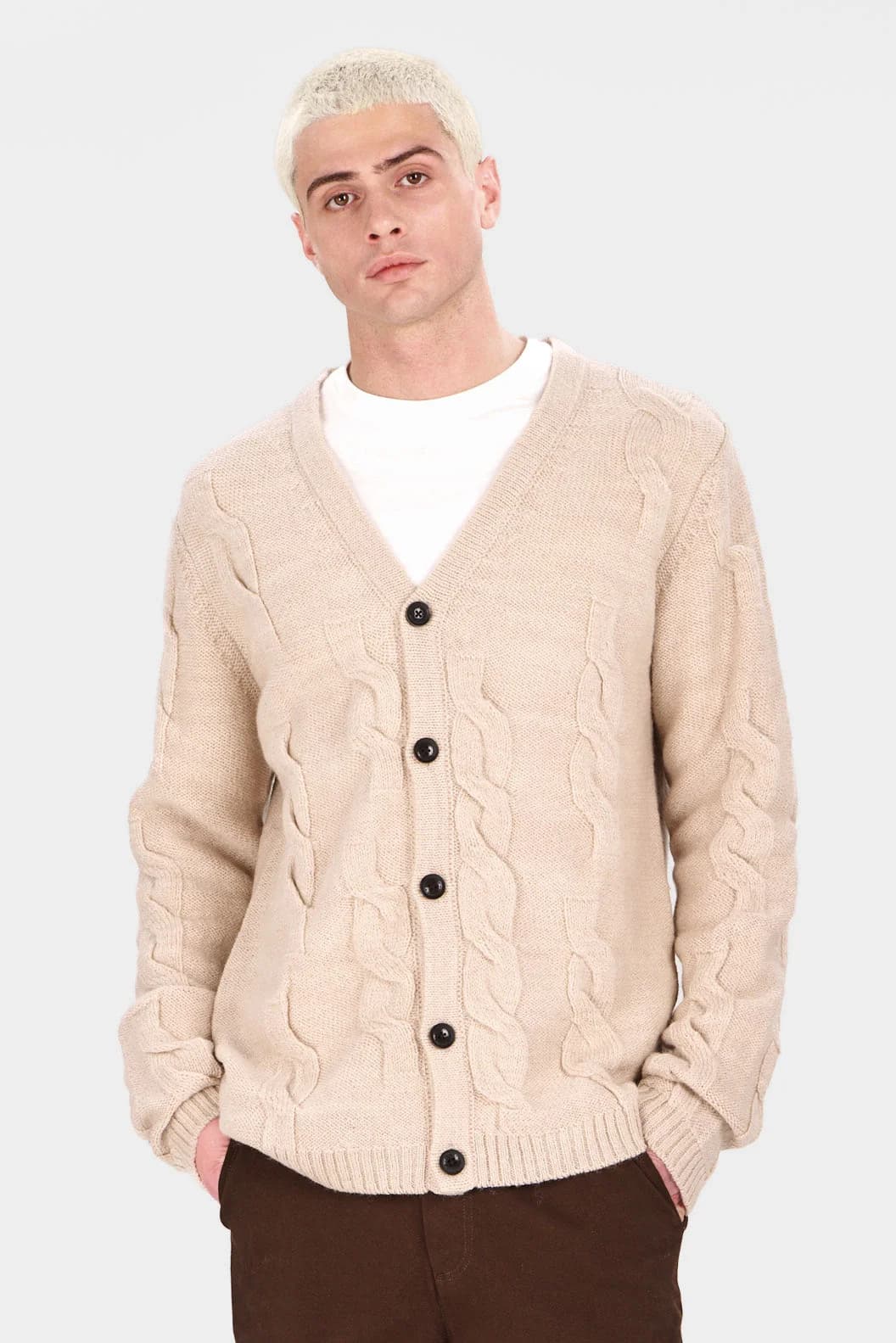 Robin Lambswool Cardigan - Sand – image 1