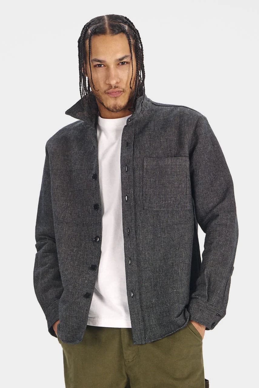 Shanti Hand Woven Cotton Shirt - Charcoal – image 1