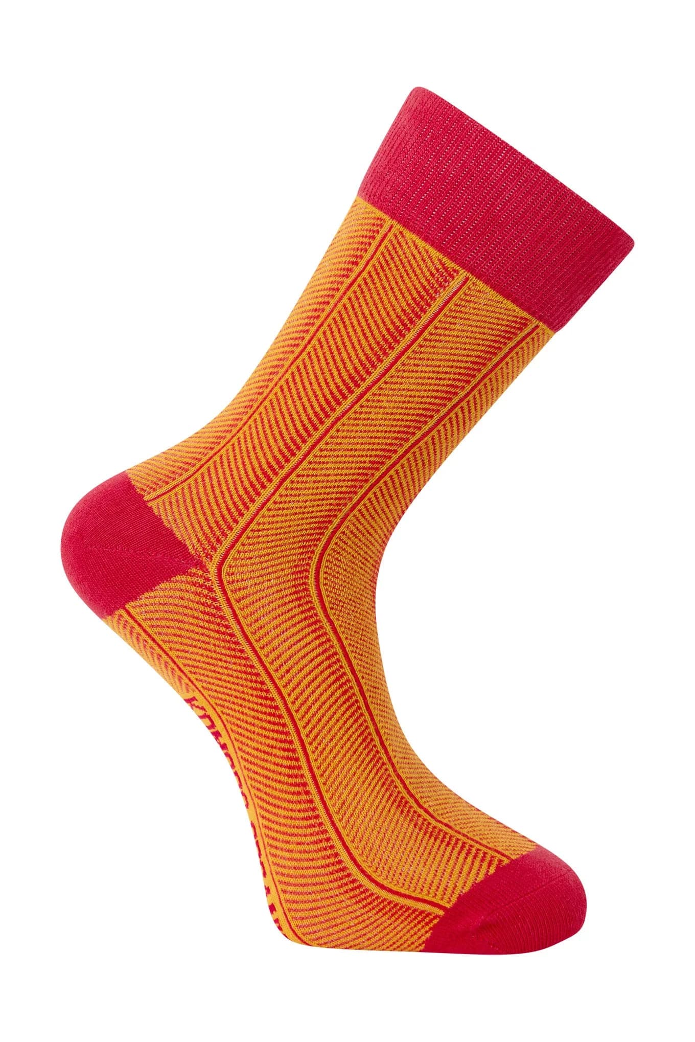 Red Herringbone Organic Cotton Socks – image 1