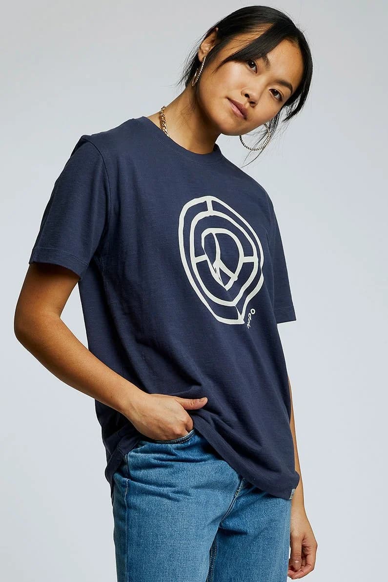 Sign of the Times GOTS Organic Cotton Tee Indigo – image 1