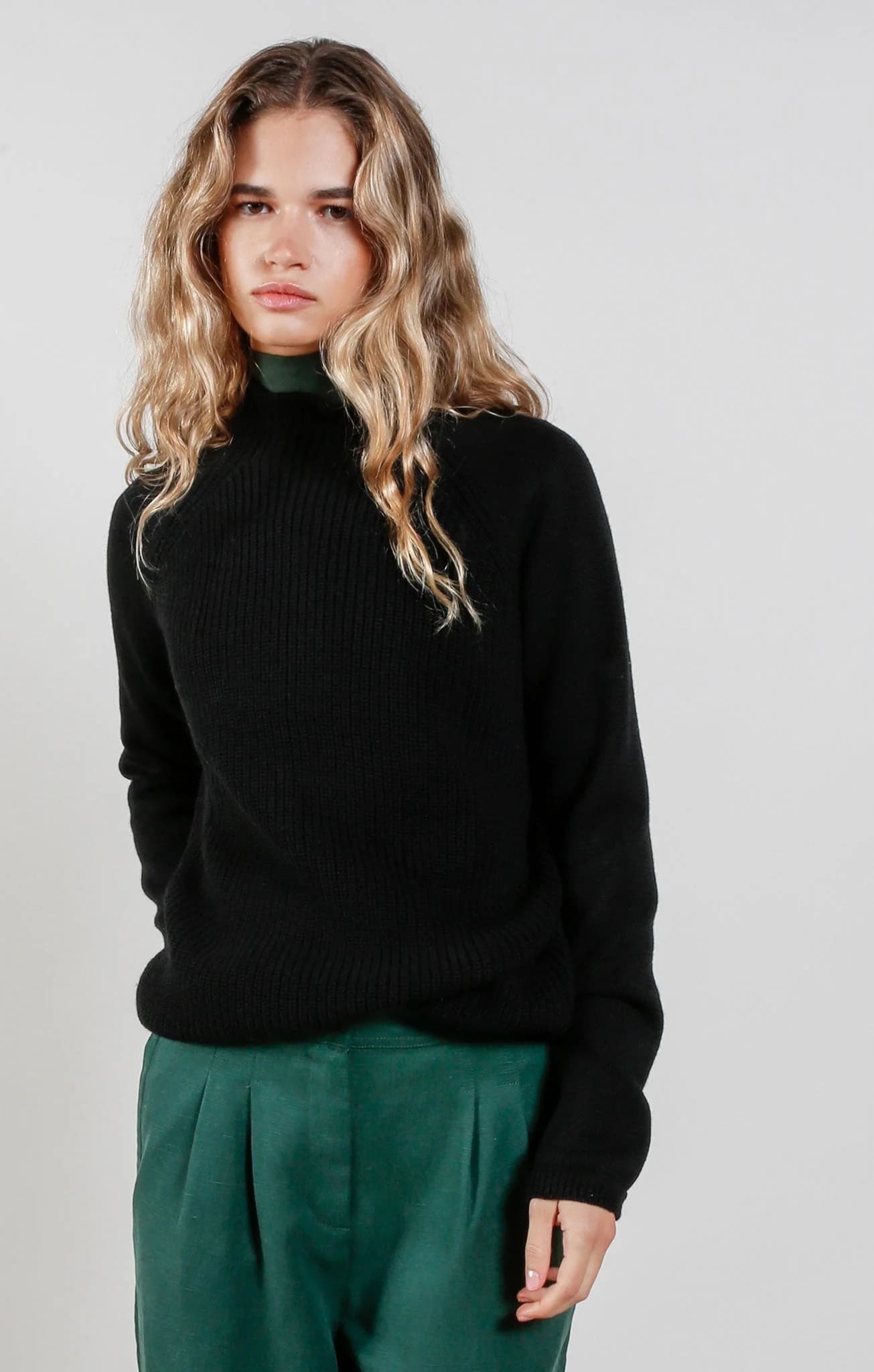 Atlanta Wool Blend Jumper - Black