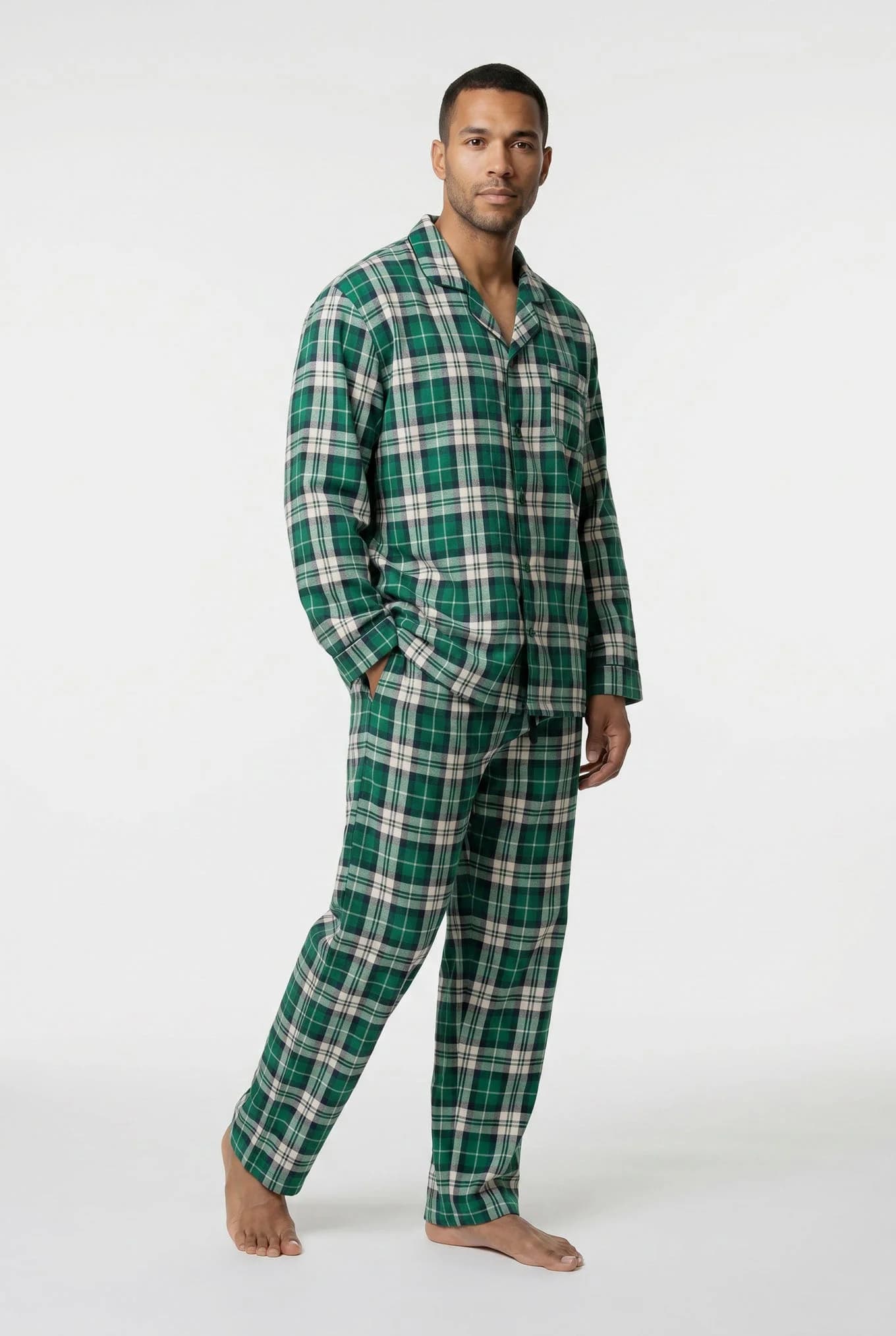 Men's Organic Cotton Pyjama Set - Green – image 1