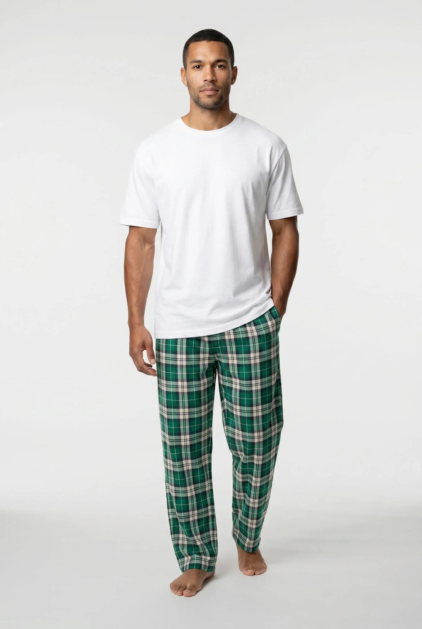 Men's Organic Cotton Pyjama Bottoms - Green – image 1