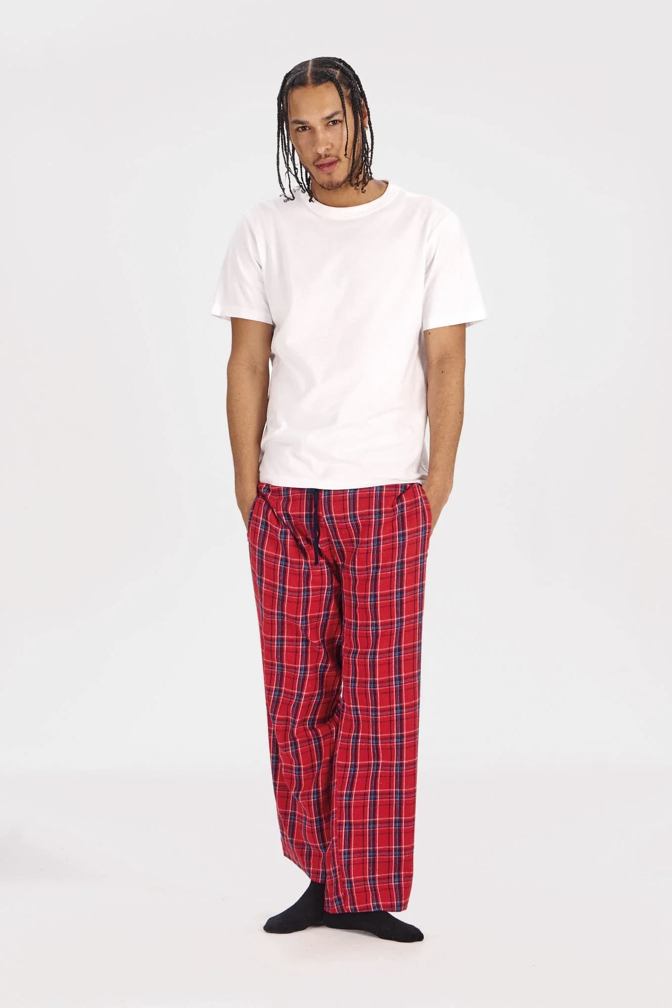 Men's Organic Cotton Pyjama Bottoms - Red – image 1