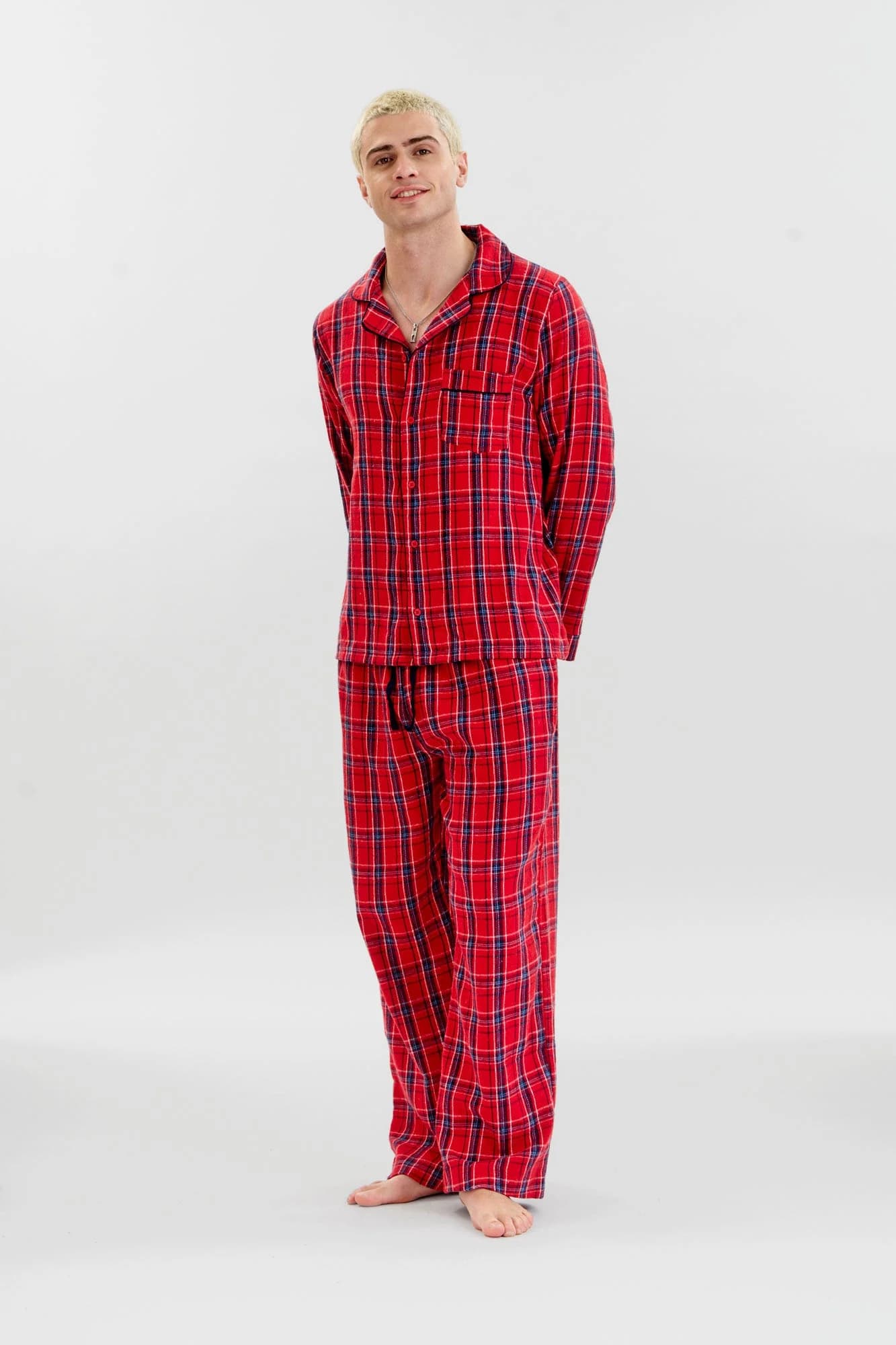 Men's Organic Cotton Pyjama Set - Red – image 1