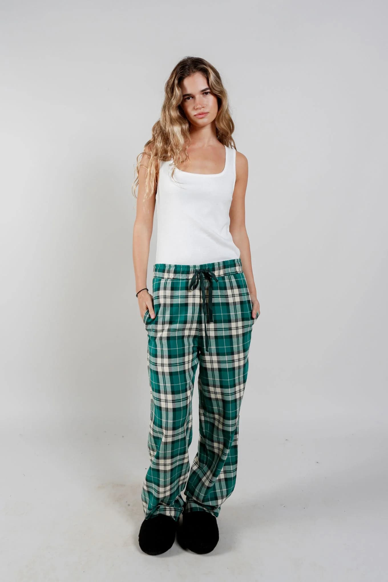 Women's Organic Cotton Pyjama Bottoms - Green – image 1