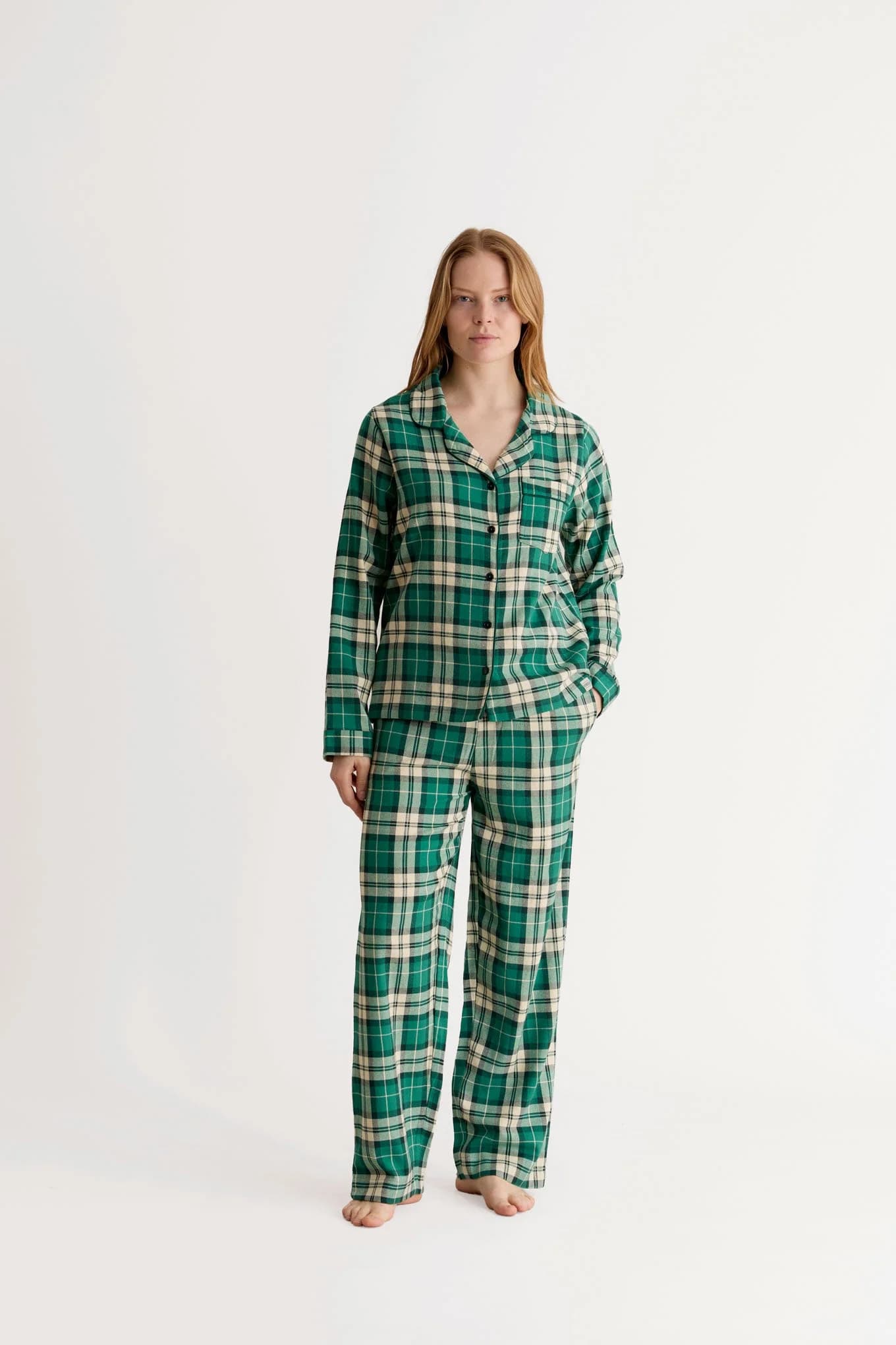 Women's Organic Cotton Pyjama Set - Green – image 1