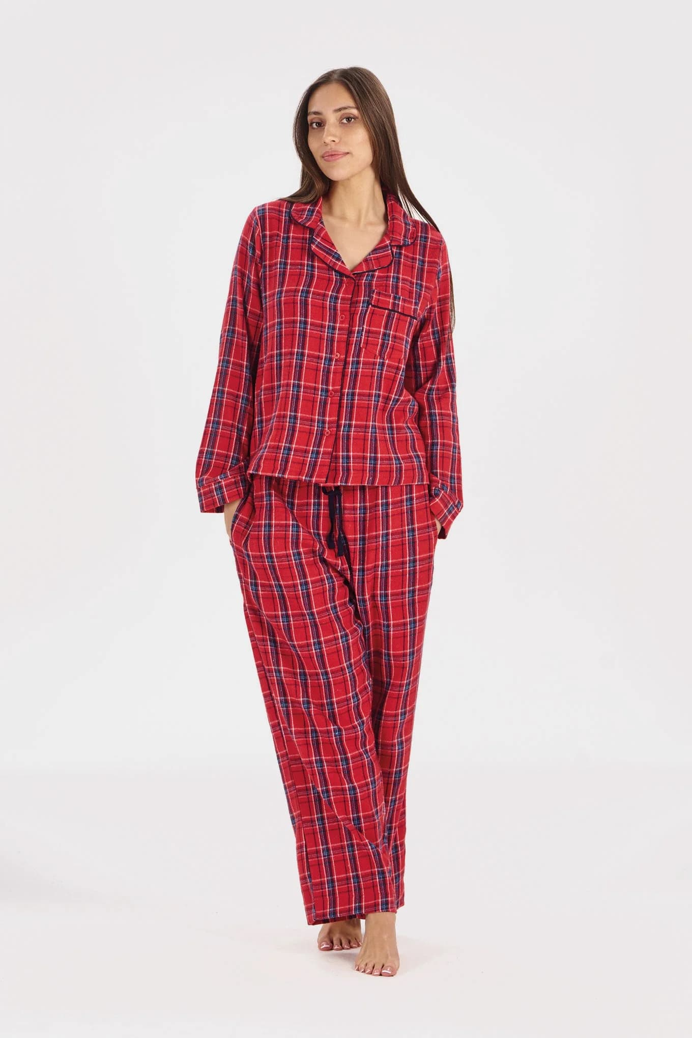 Women's Organic Cotton Pyjama Set - Red – image 1