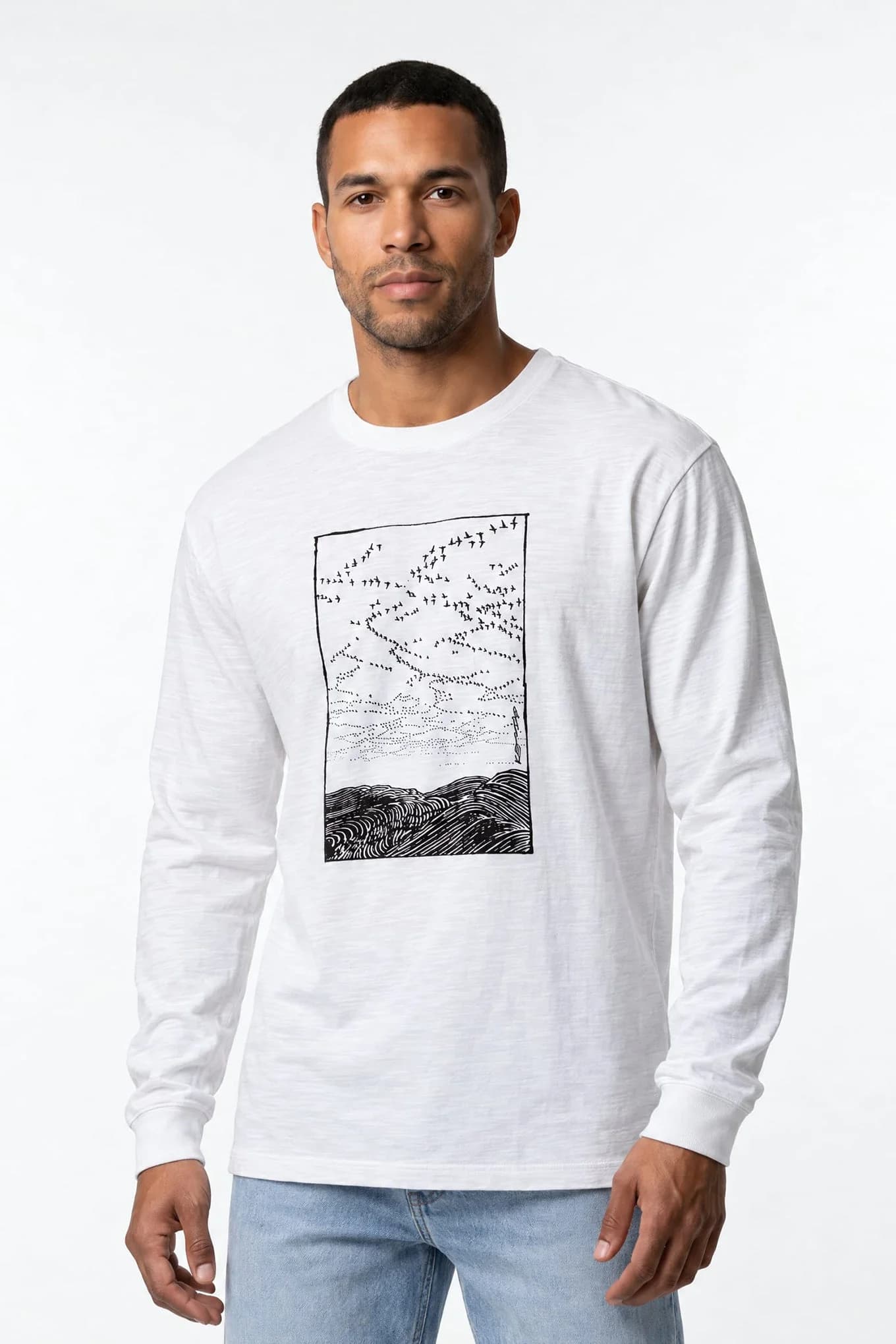 Migration Off-White Organic Cotton T-Shirt – image 1