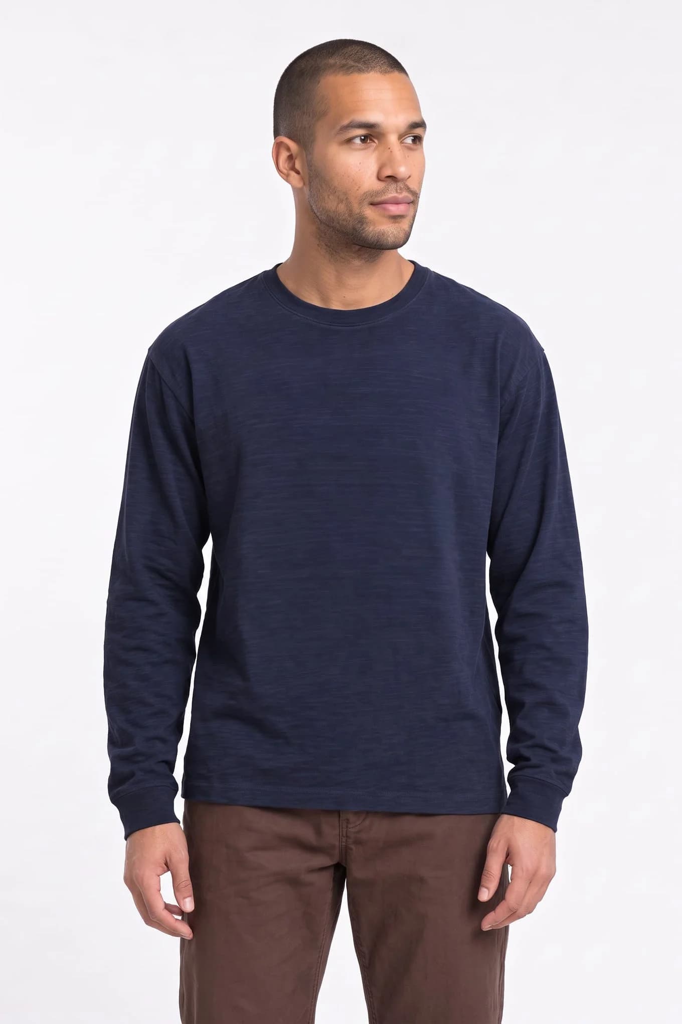Hakon Long Sleeve Tee - Indigo – image 1