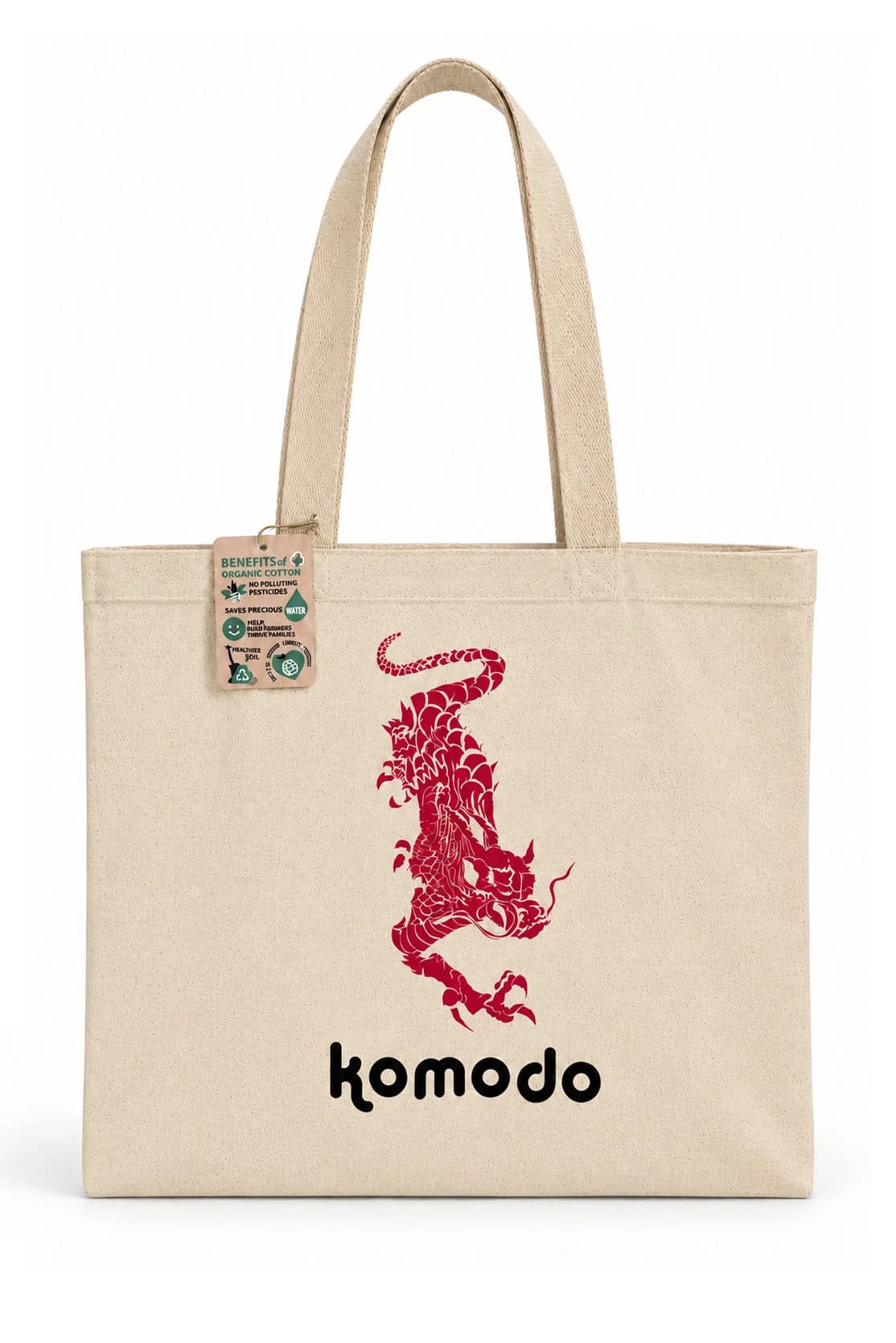 Dragon GOTS Certified Organic Cotton Tote Bag – image 1