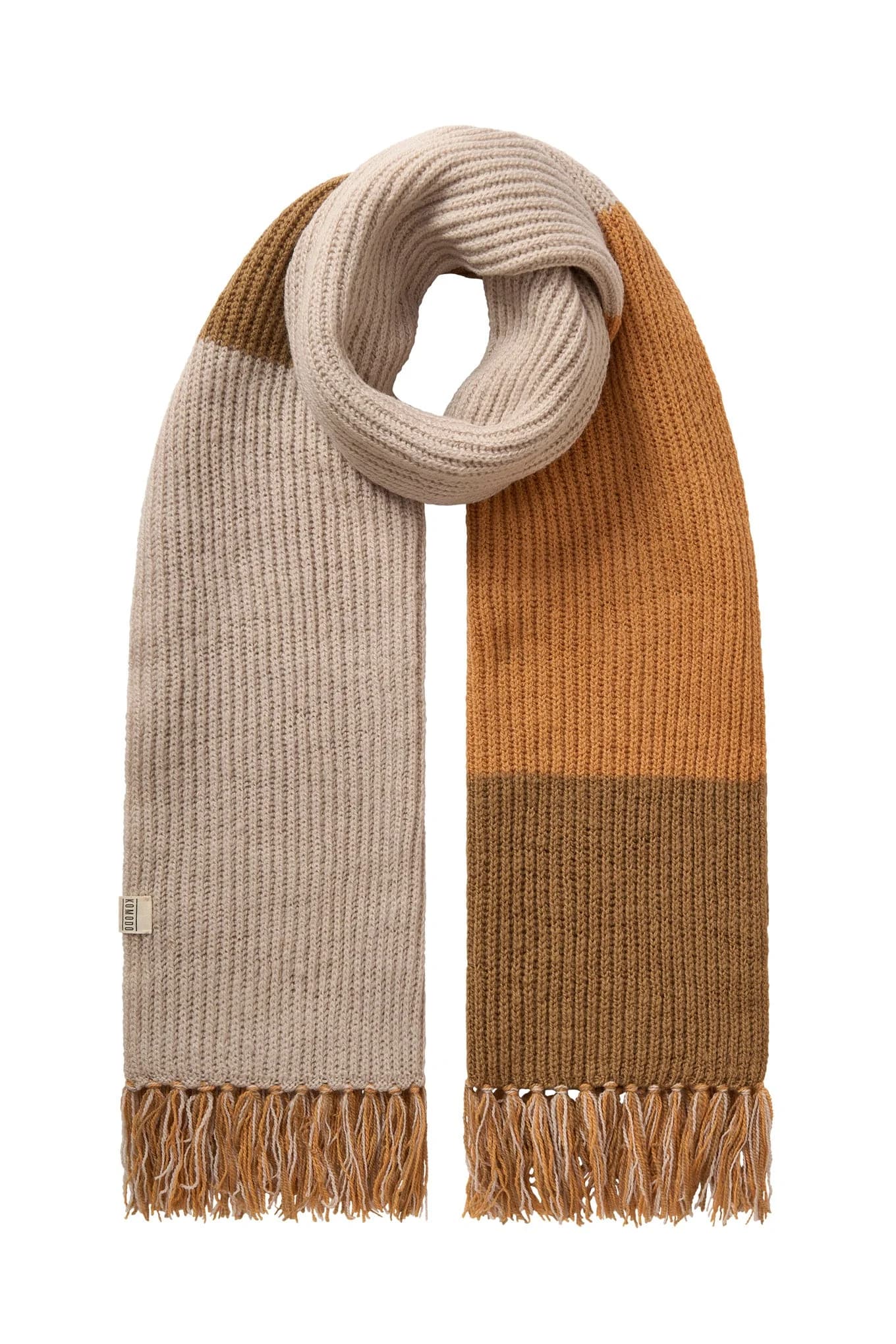 Alexa Lambswool Scarf - Sand, Hazelnut & Camel – image 1