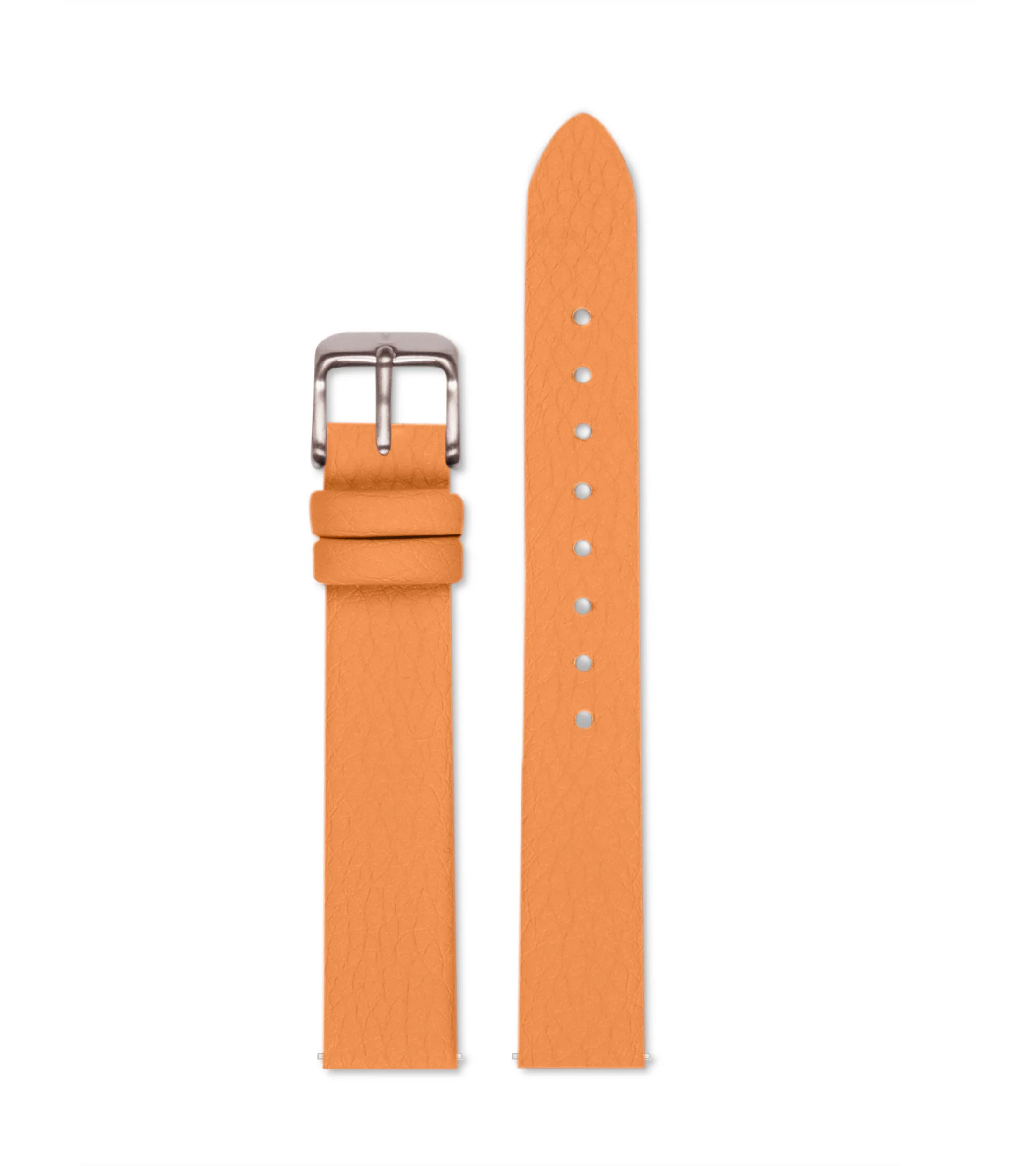 Burnt orange with brushed silver buckle | 16mm