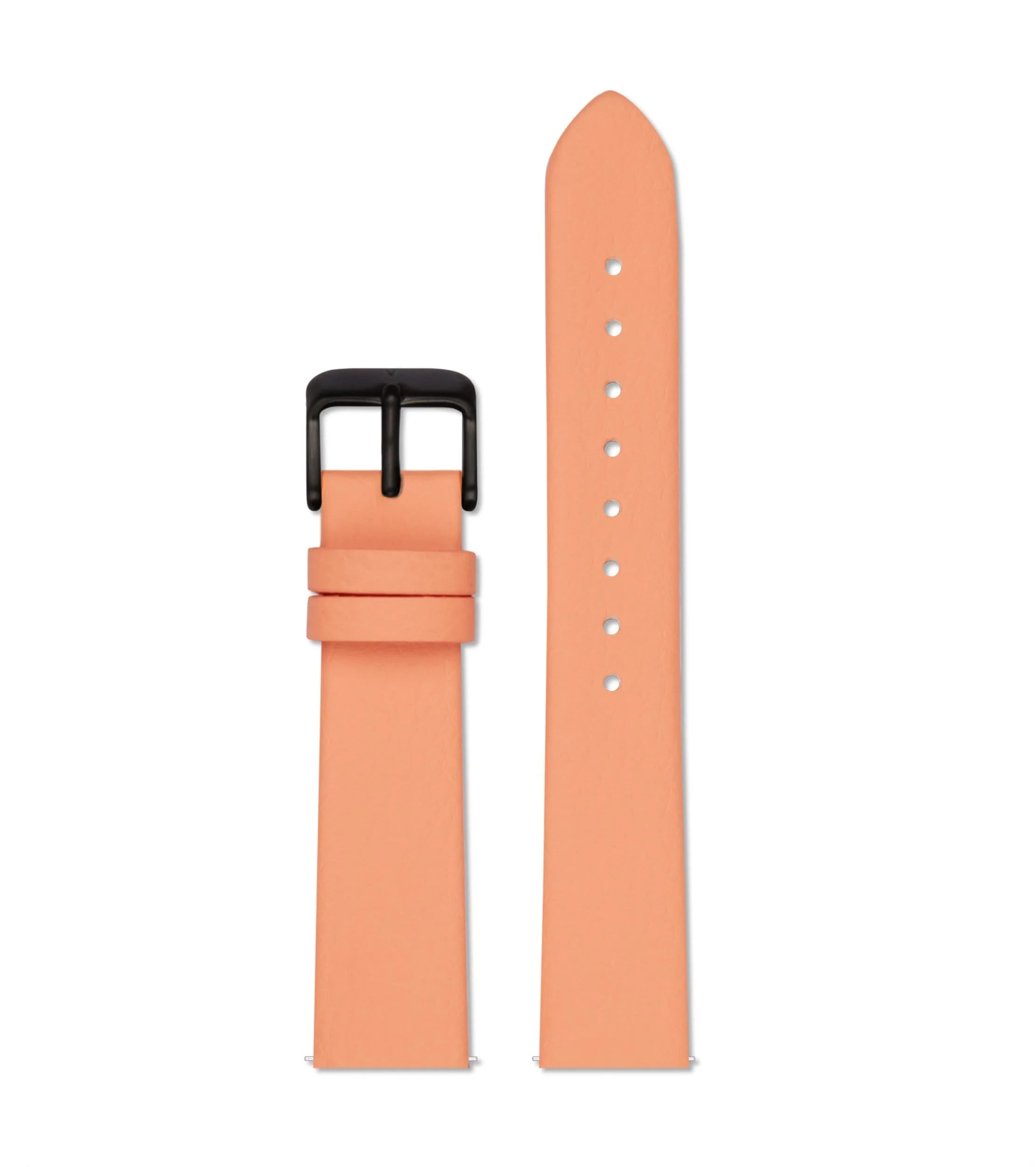 Coral with brushed black buckle | 18mm