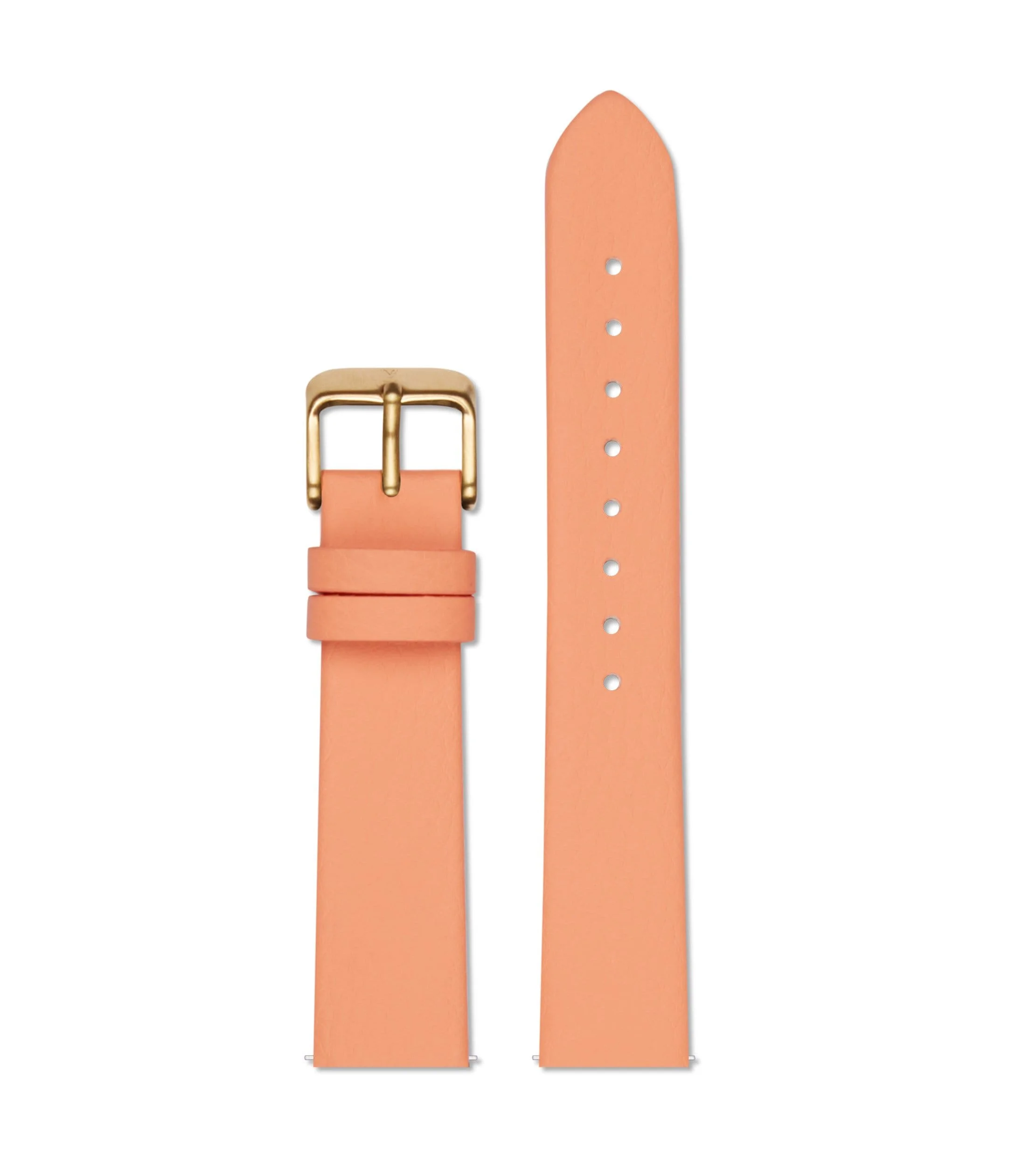 Coral with brushed gold buckle | 18mm