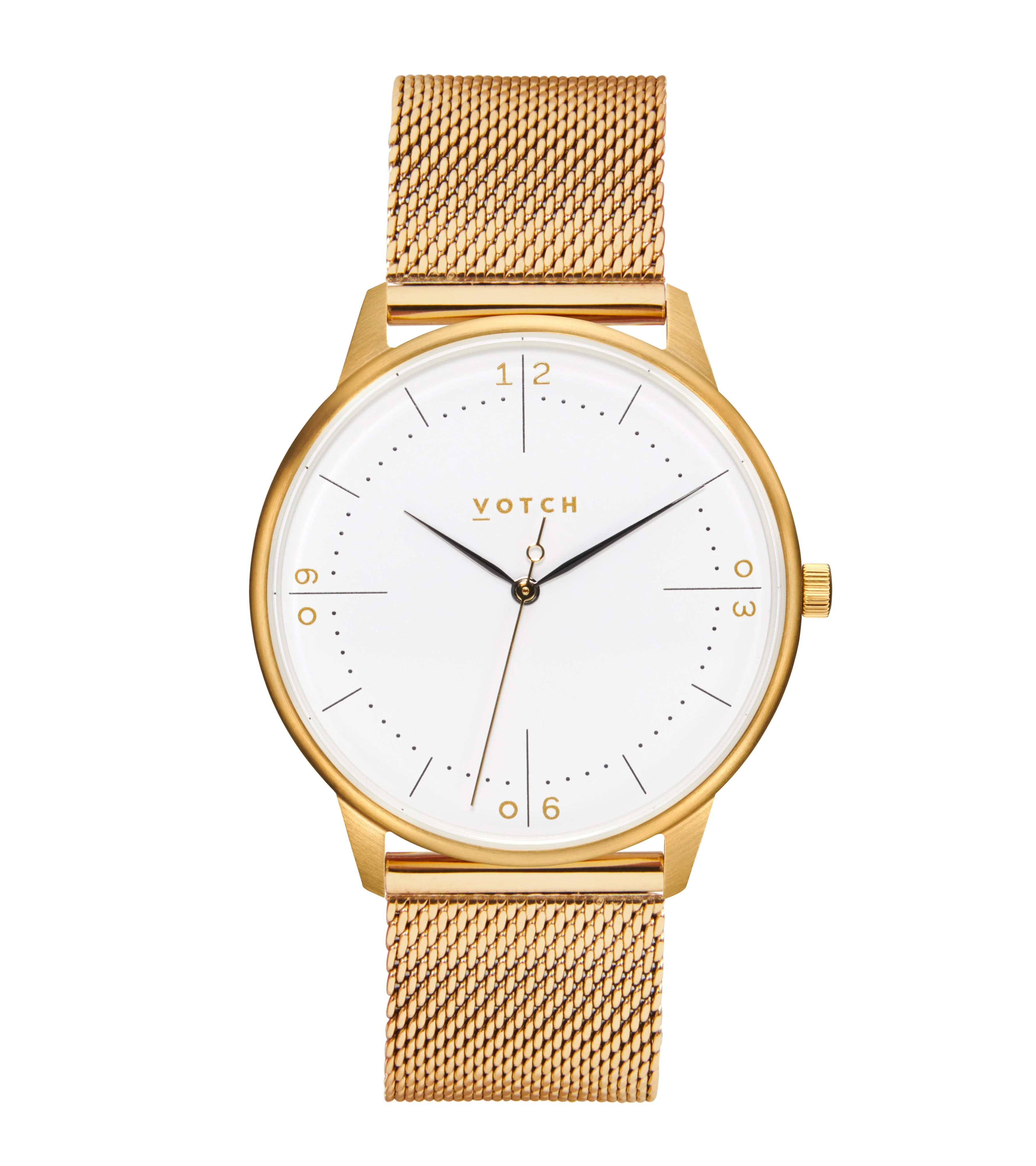 Gold Mesh Stainless Steel Watch – image 1