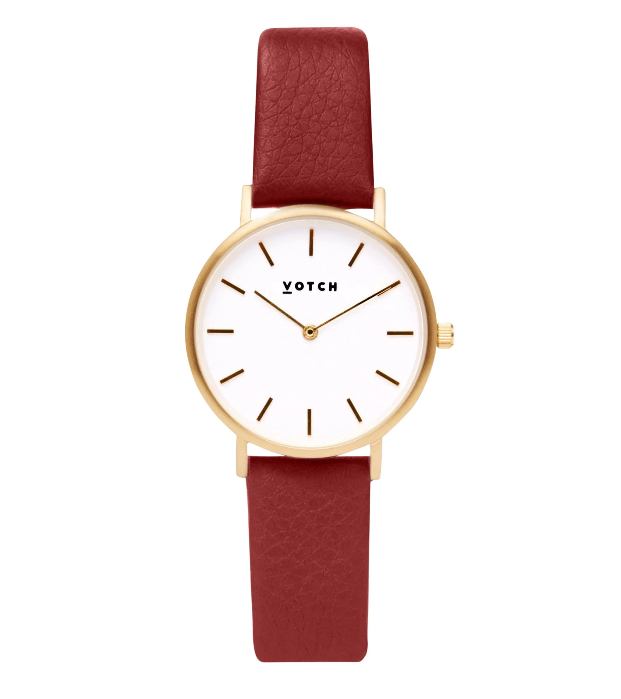 Gold & Ruby Red Petite Watch – image 1