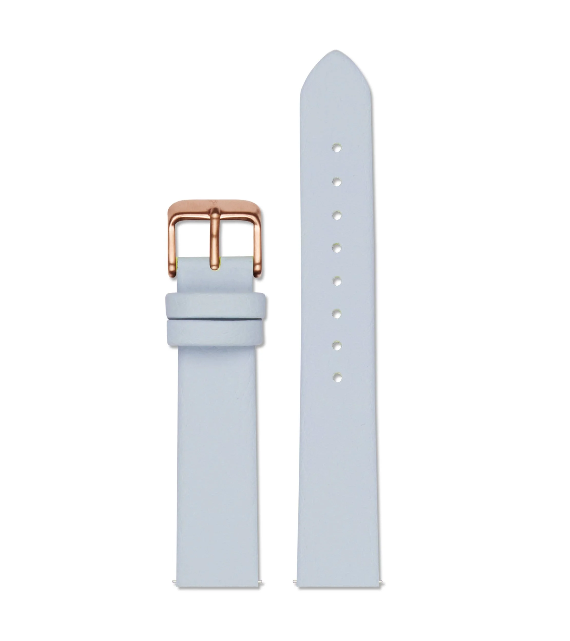 Light blue with brushed rose gold buckle | 18mm