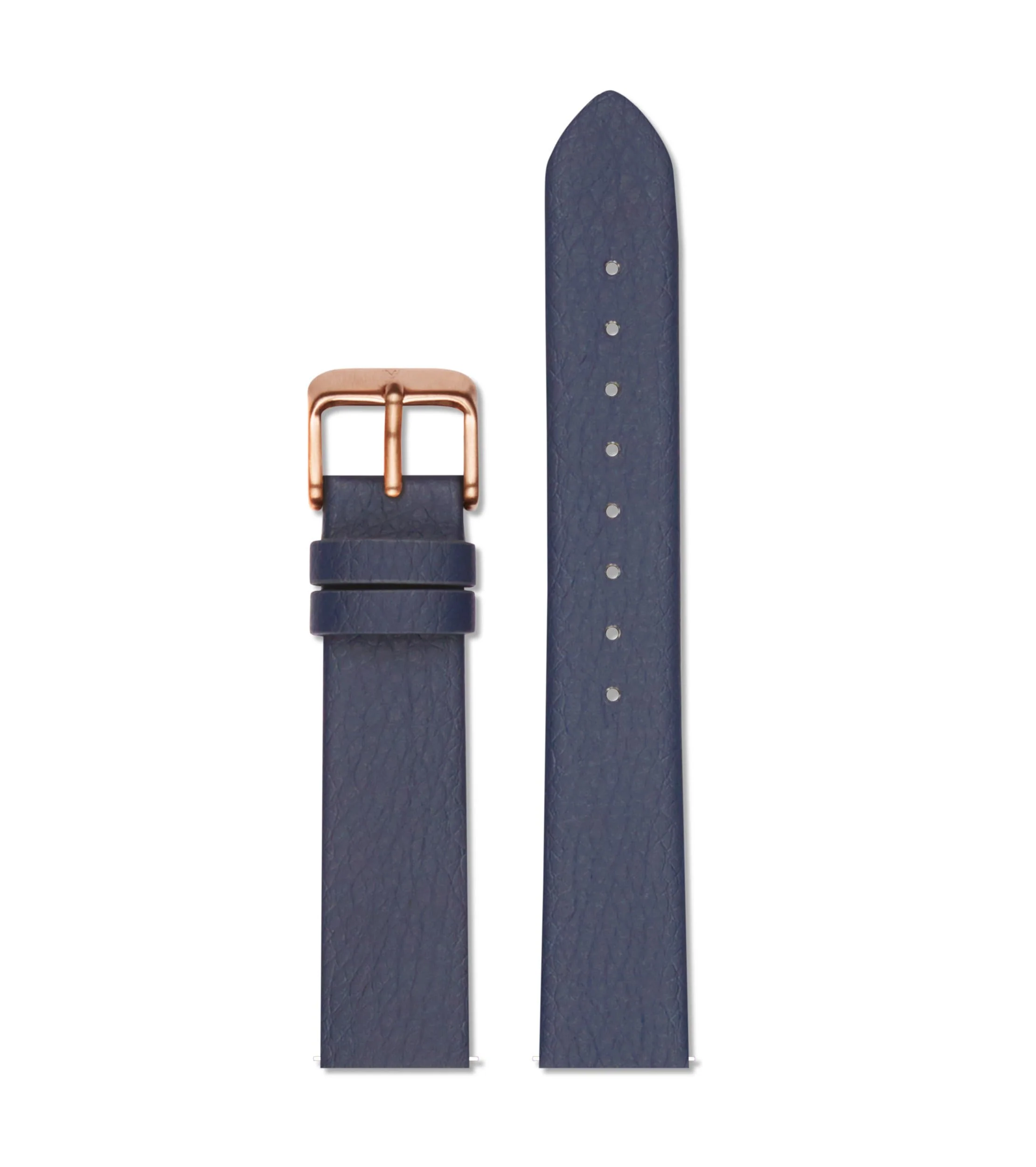 Navy with brushed rose gold buckle | 18mm