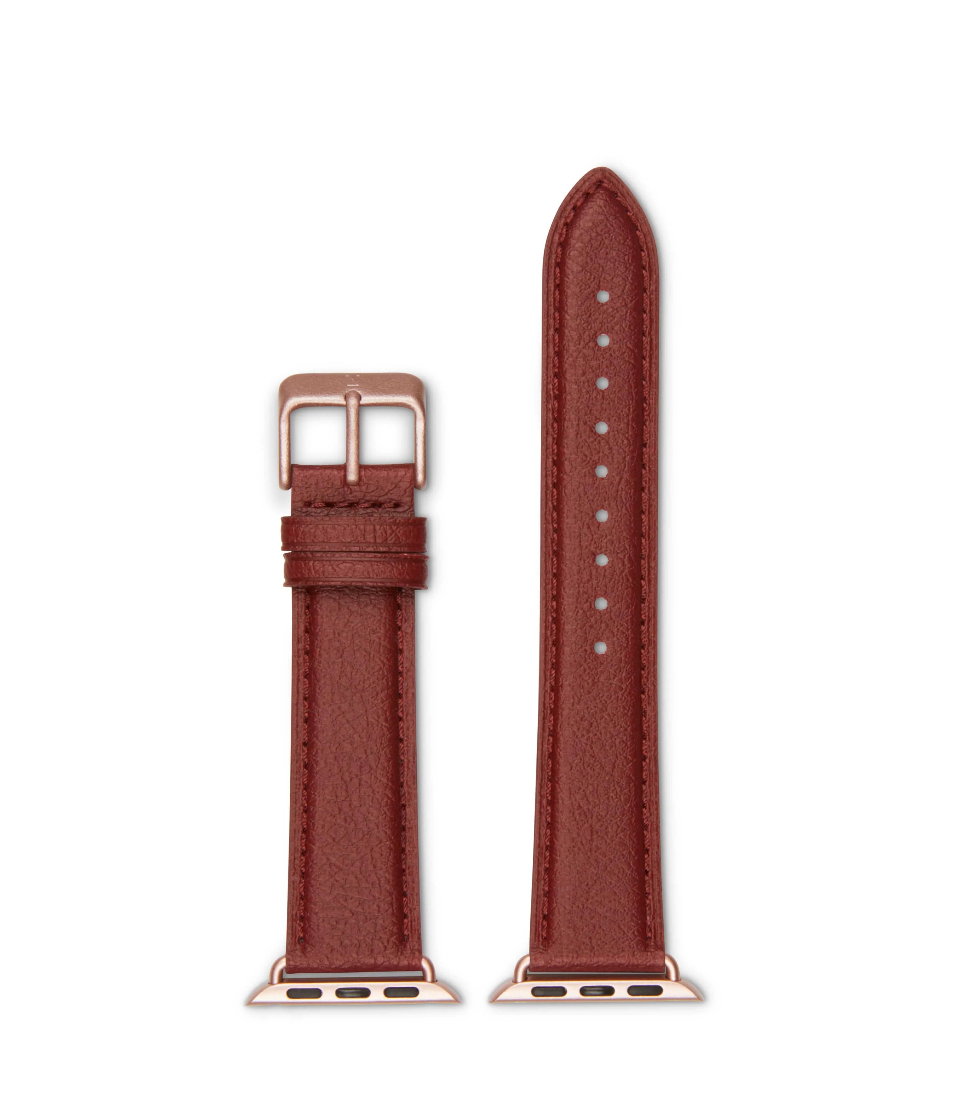 Red Apple Watch Strap with Rose Gold Connector – image 1