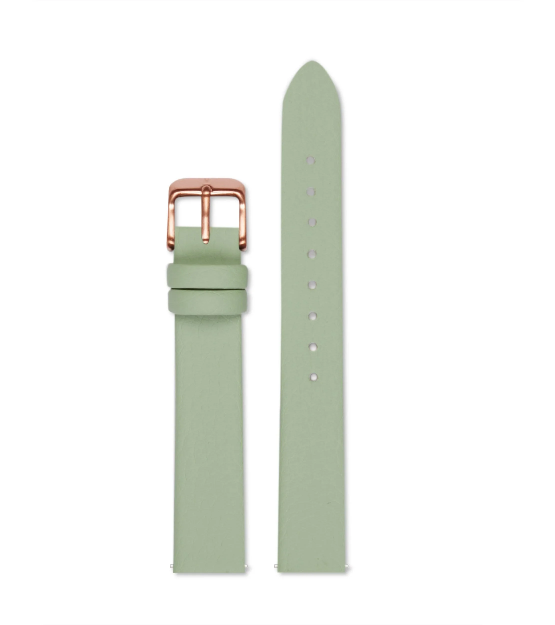 Sage with brushed rose gold buckle | 16mm