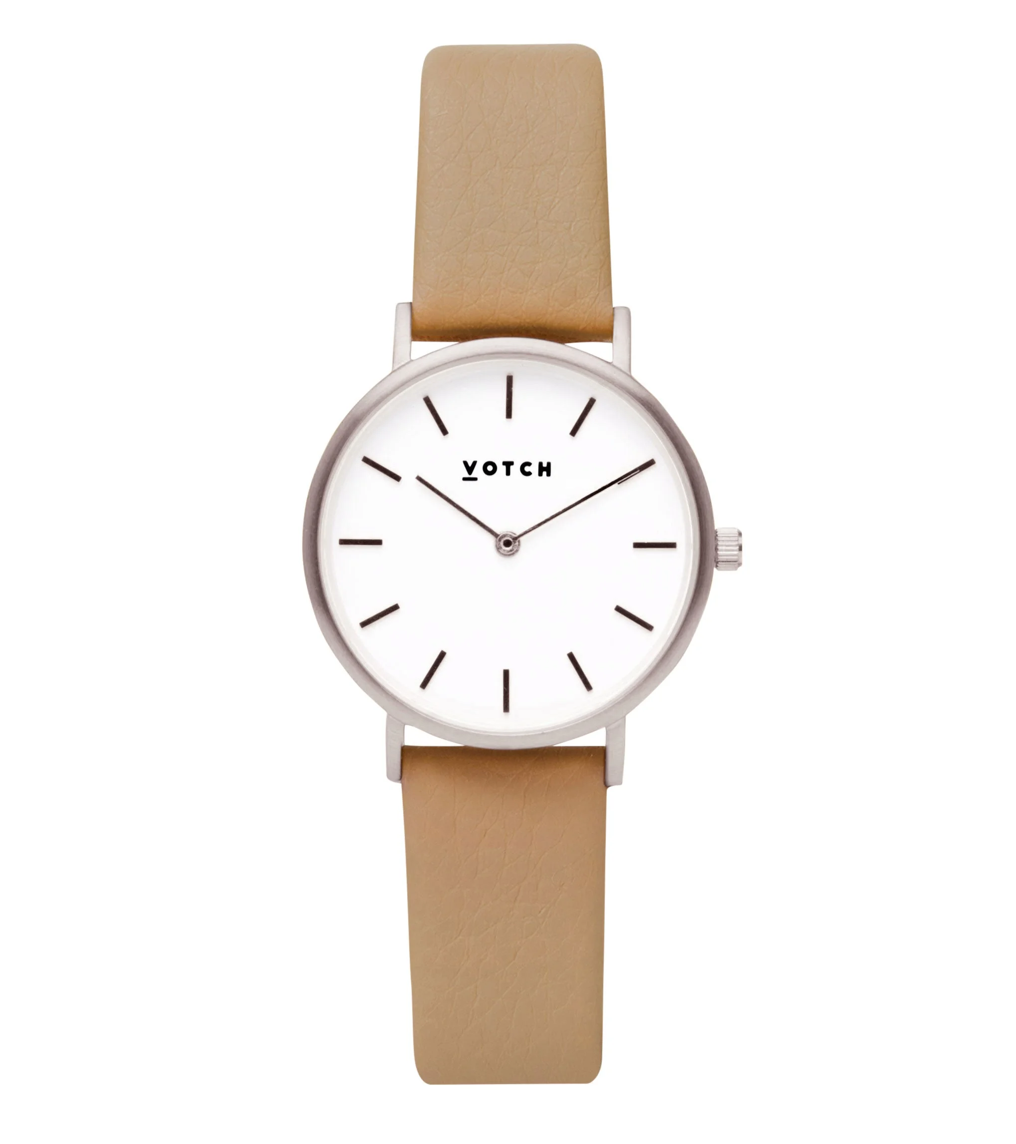 Silver & Tan Watch | Petite
