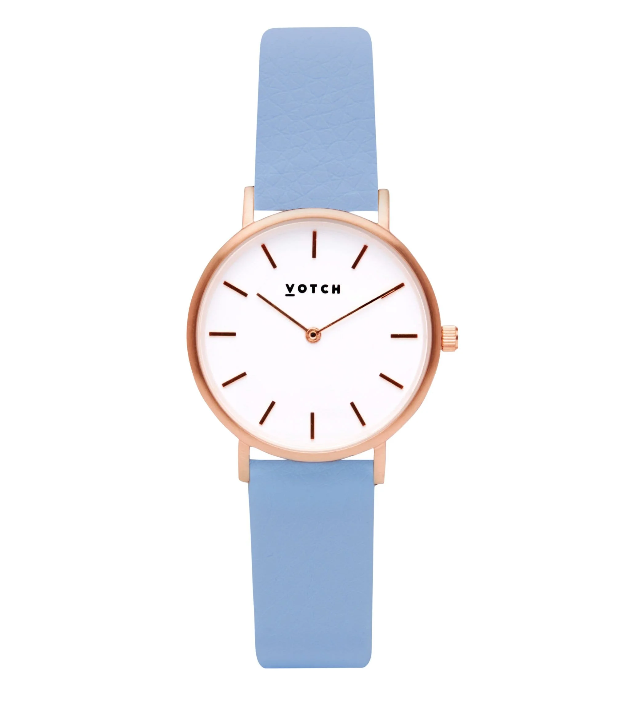 Rose Gold & Sky Blue Petite Watch