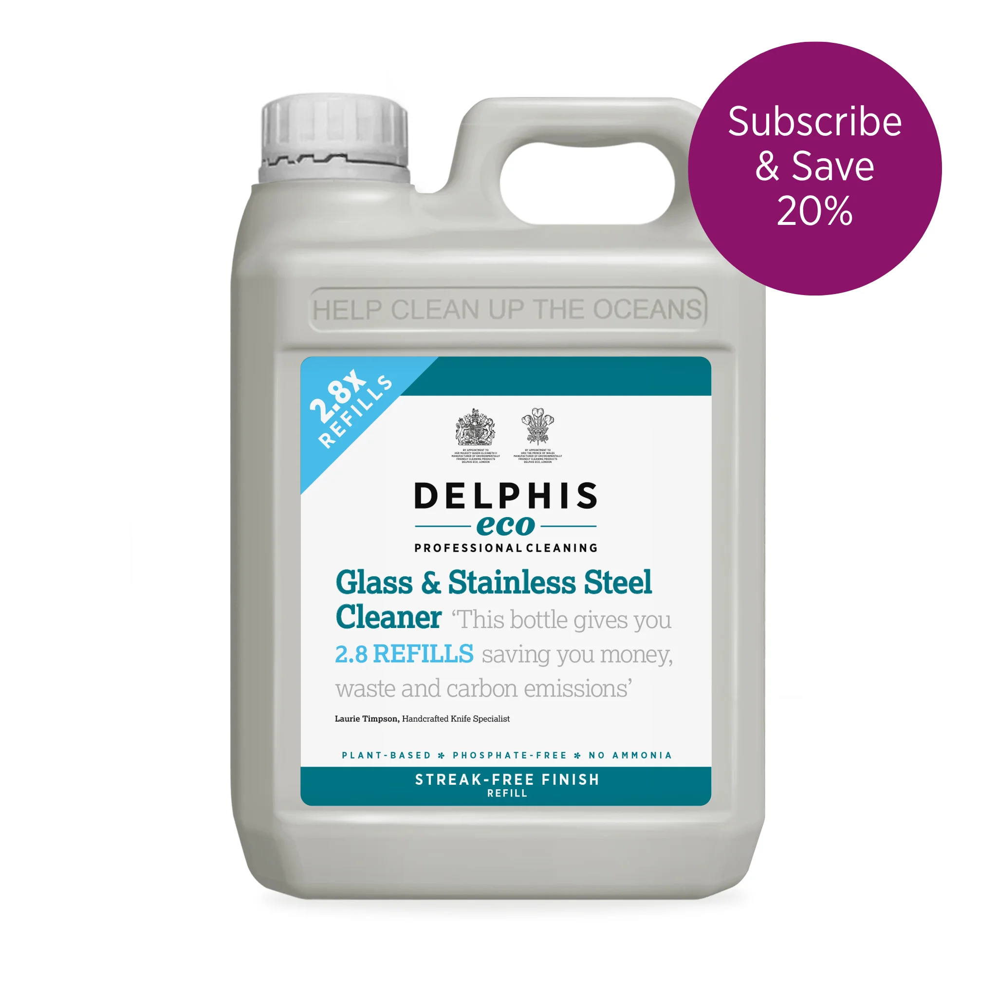 Glass and Stainless Steel Cleaner 2L Refill
