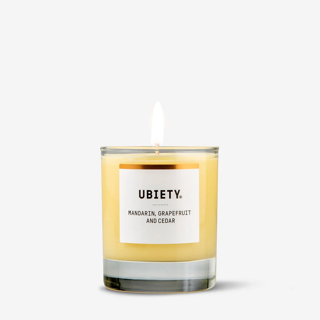 Mandarin, Grapefruit & Cedar Uplifting Natural Candle