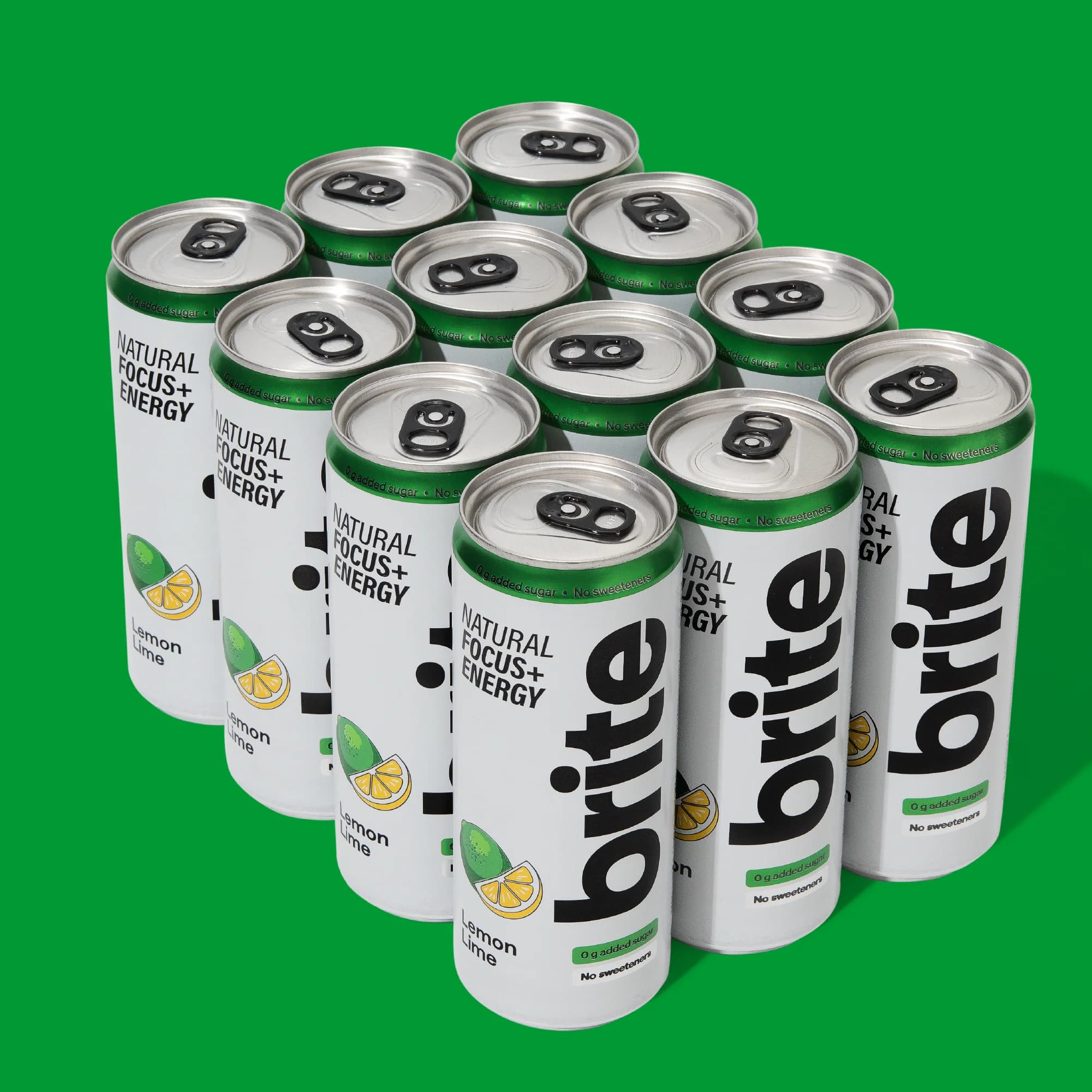 Natural Focus & Energy Drink – Lemon Lime (12 x 330ml) – image 1