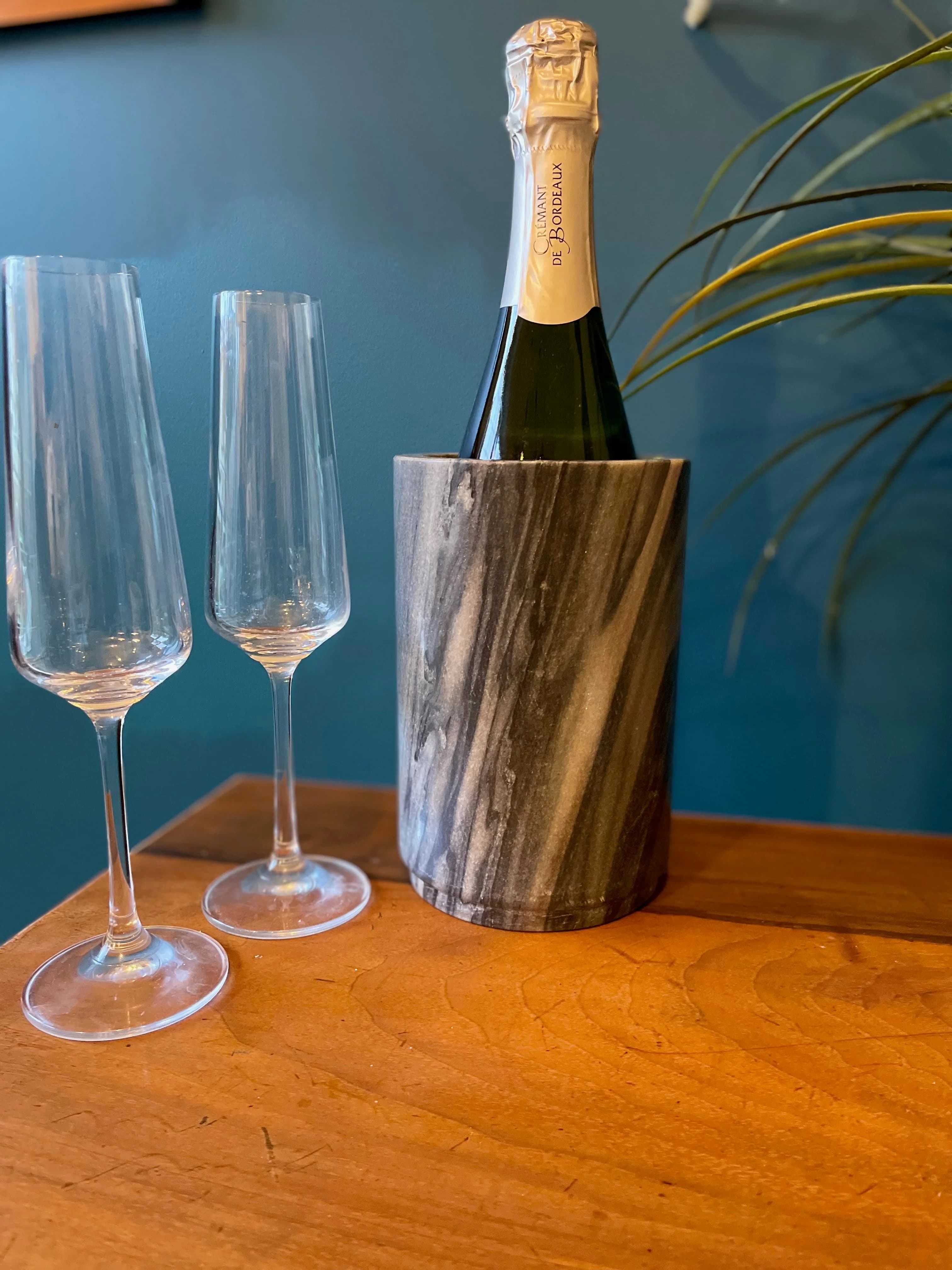 Grey Marble Wine Cooler – image 1