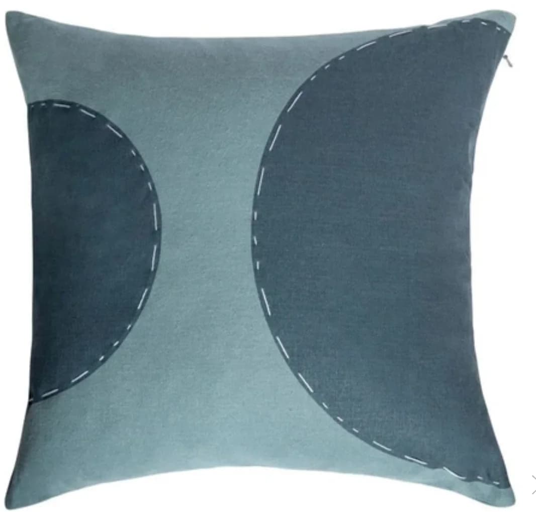 Morse Code Block Print Cushion Green