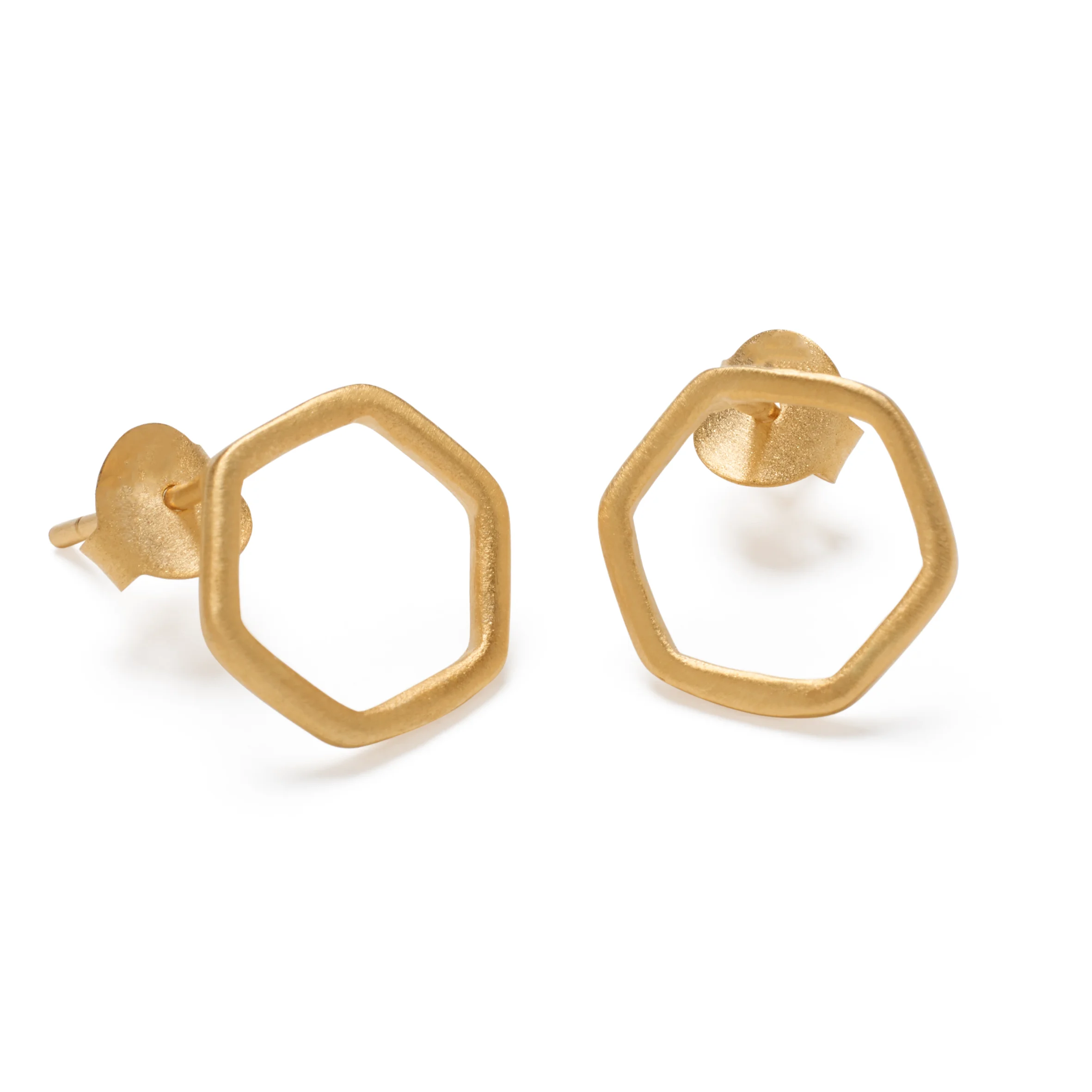 Naina Hexagon Earrings - Gold – image 1