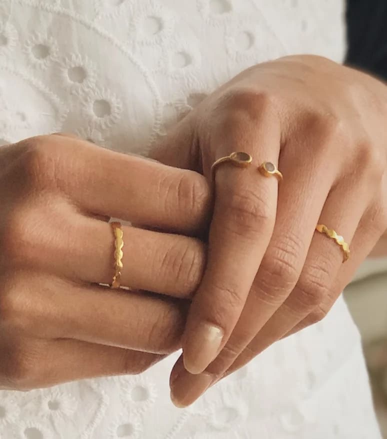Pooja Open Ring - Gold