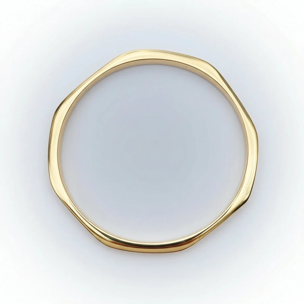 Brass Octagon Bangle – image 1