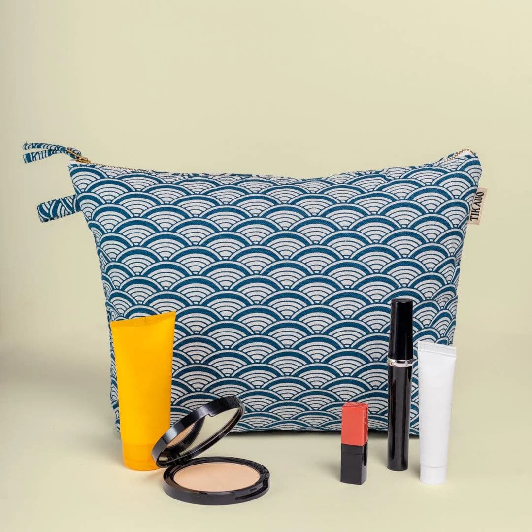Ikigai Wash Bag - Jet Blue