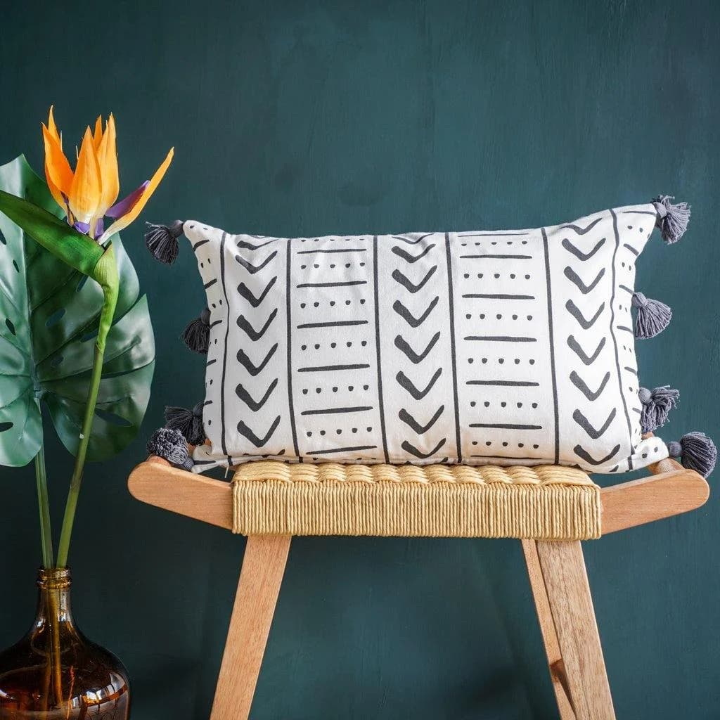 Uma Rectangle Cushion Cover - Charcoal