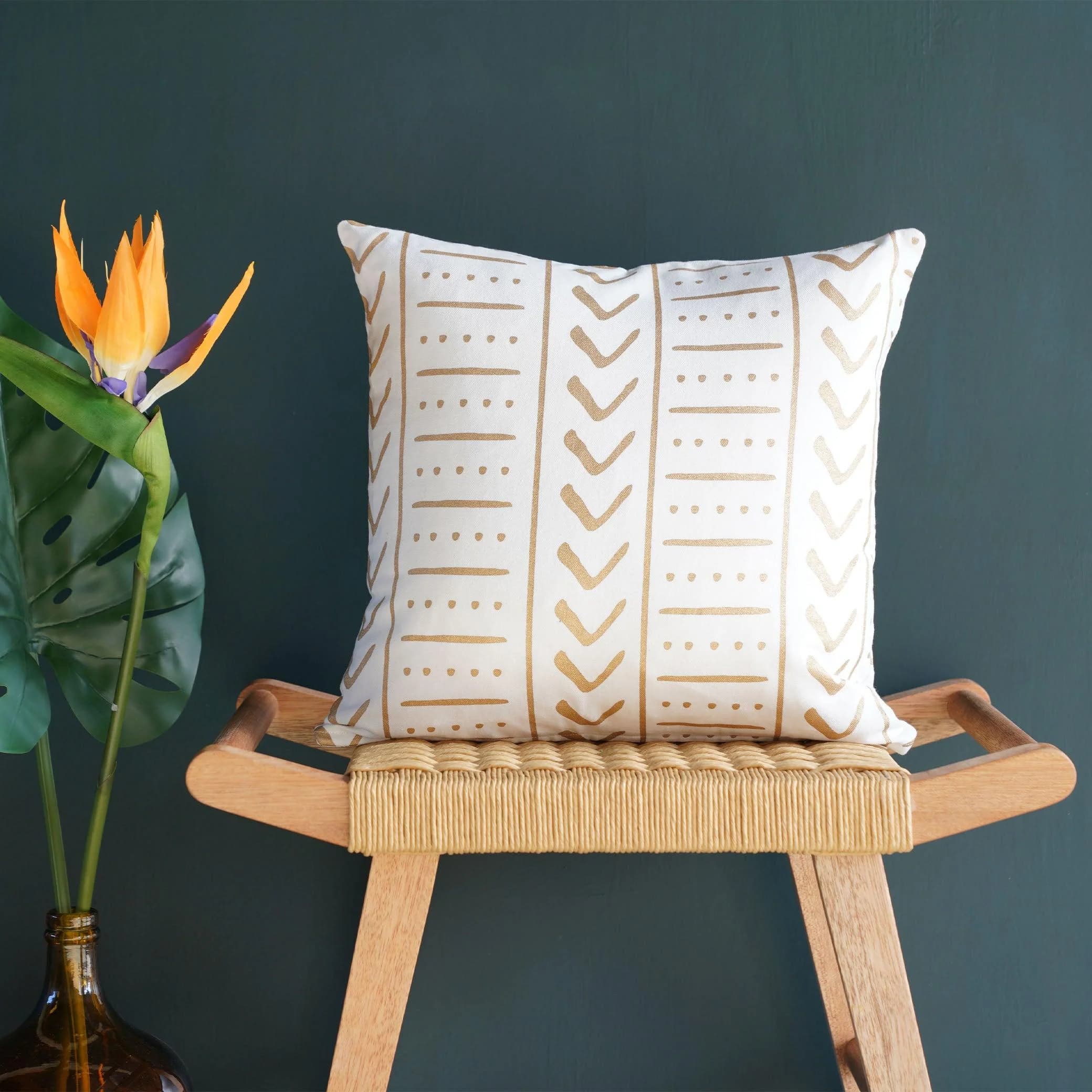 Uma Square Cushion Cover - Gold – image 1