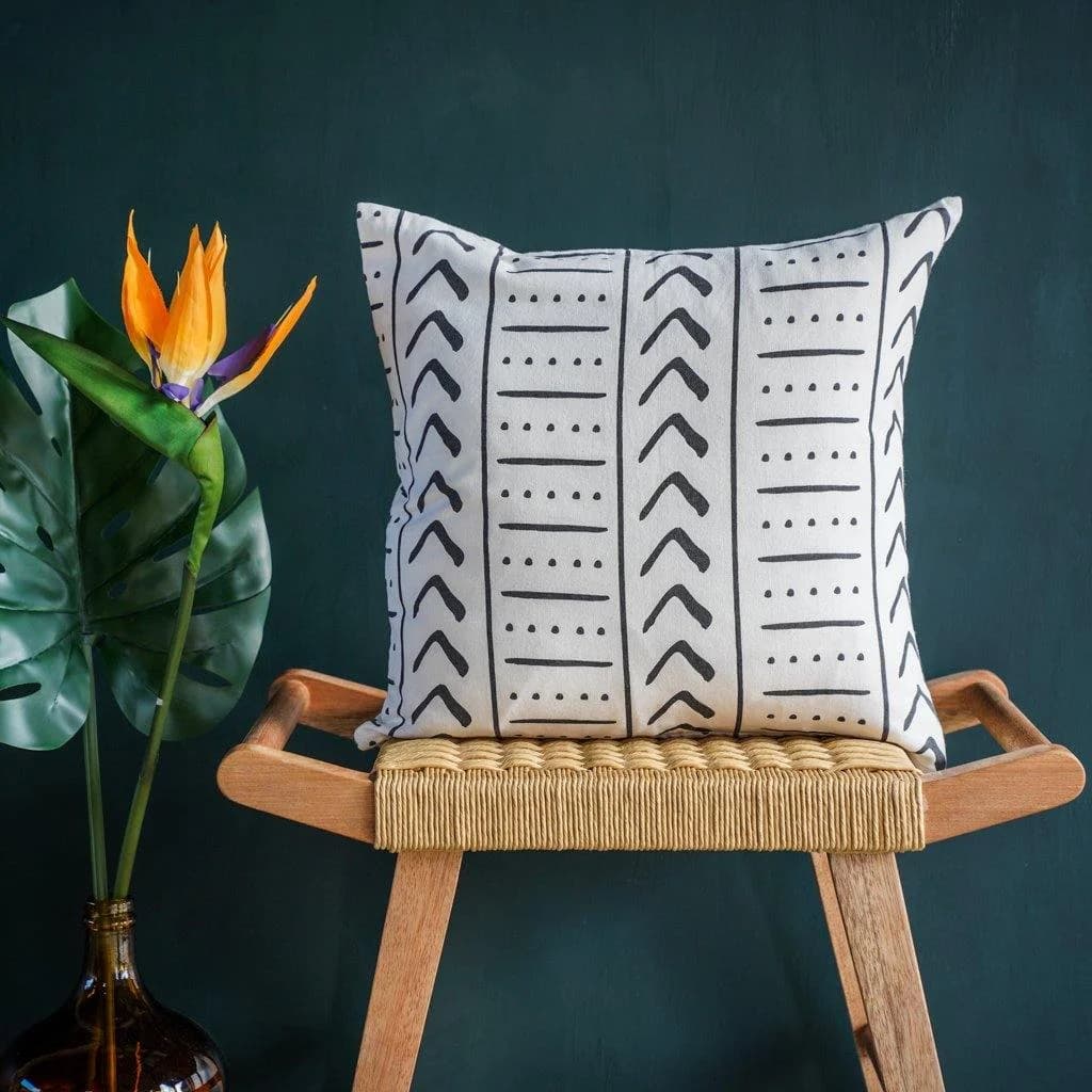 Uma Square Cushion Cover - Charcoal