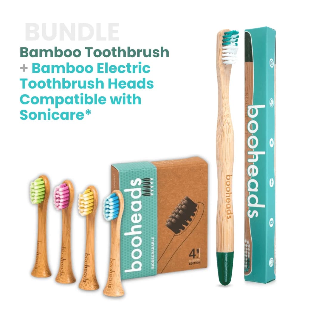 Bamboo Heads Compatible with Sonicare* + Bamboo Toothbrush Bundle
